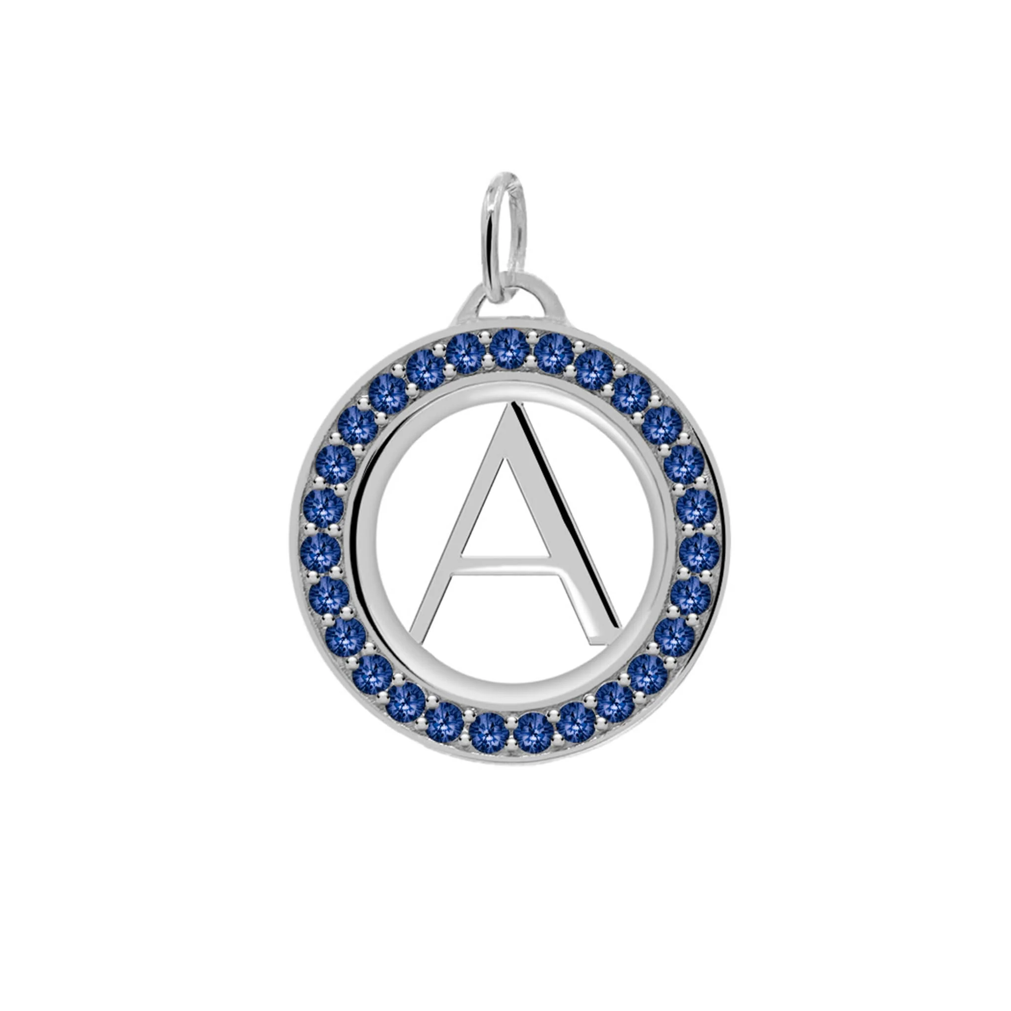 Letter & Sapphire Pendant in 14k Gold (September) - Image 8