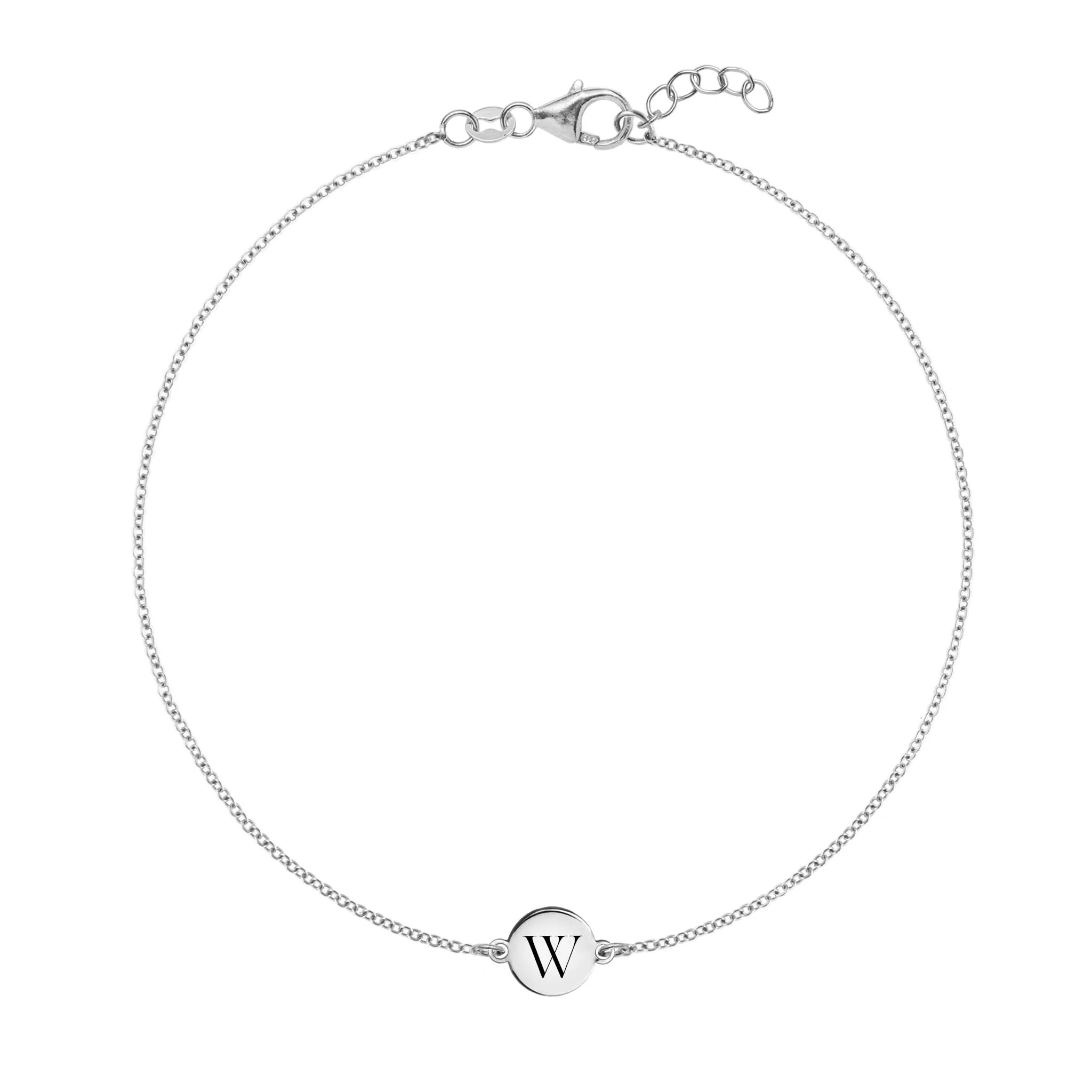 Letter W Bracelet in 14k Gold - Image 5