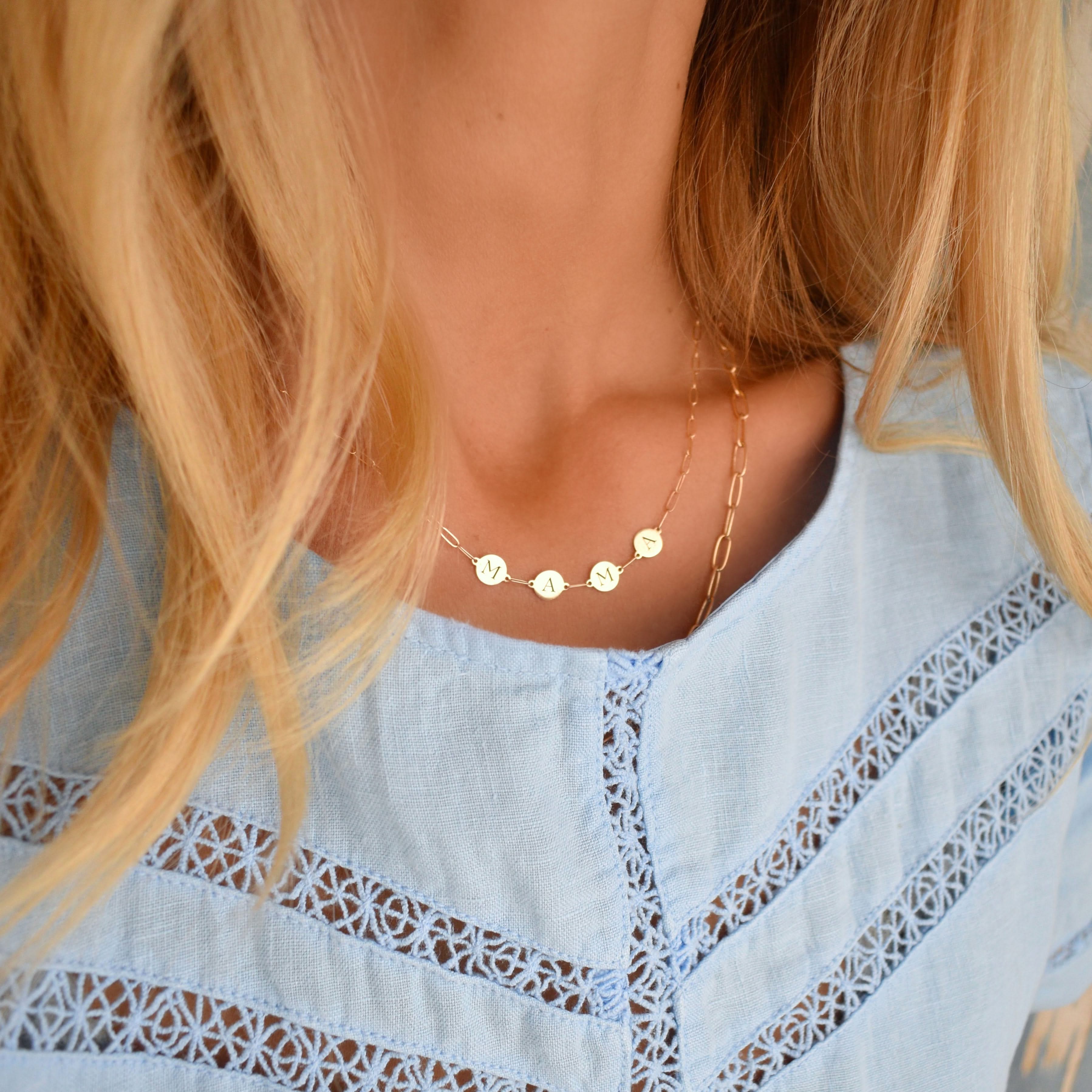 MAMA Adelaide Mini Necklace in 14k Gold - Image 2