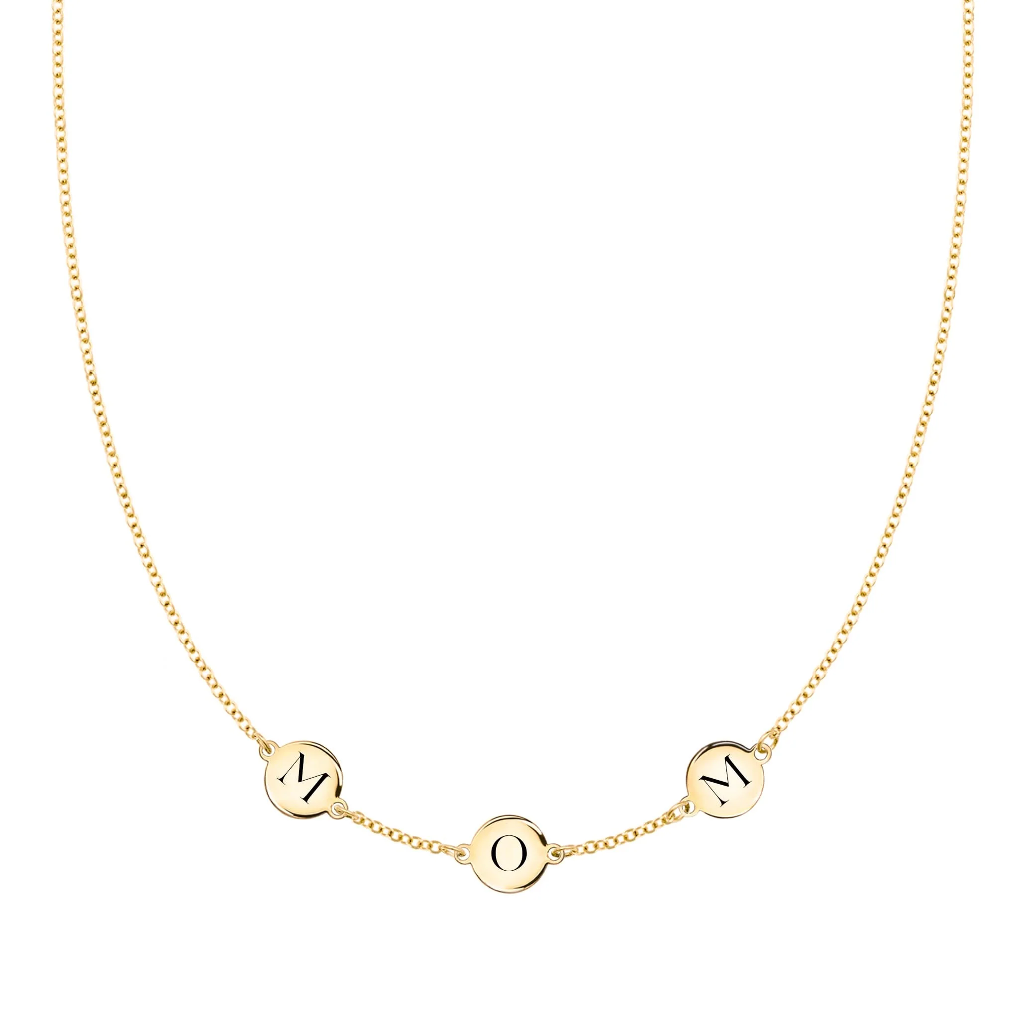 MOM Necklace in 14k Gold