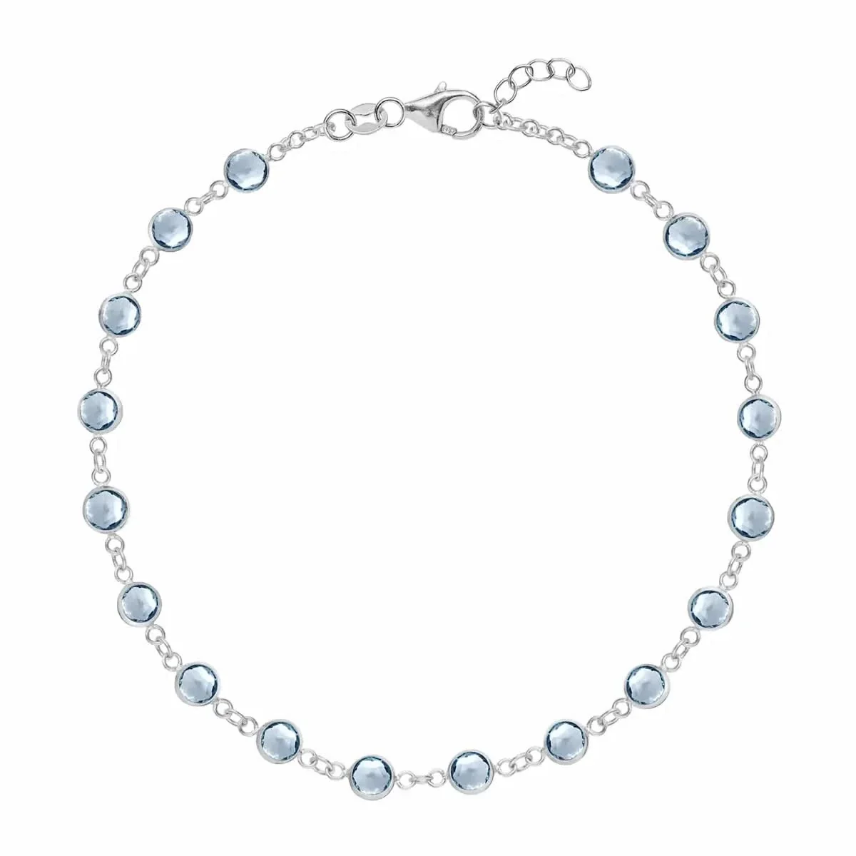 Newport Aquamarine Bracelet in 14k Gold (March) - Image 9