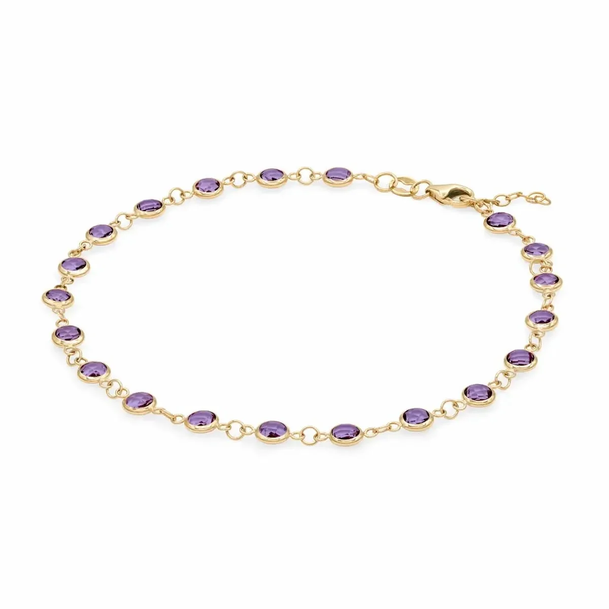 Newport Amethyst Bracelet in 14k Gold (February) - Image 4