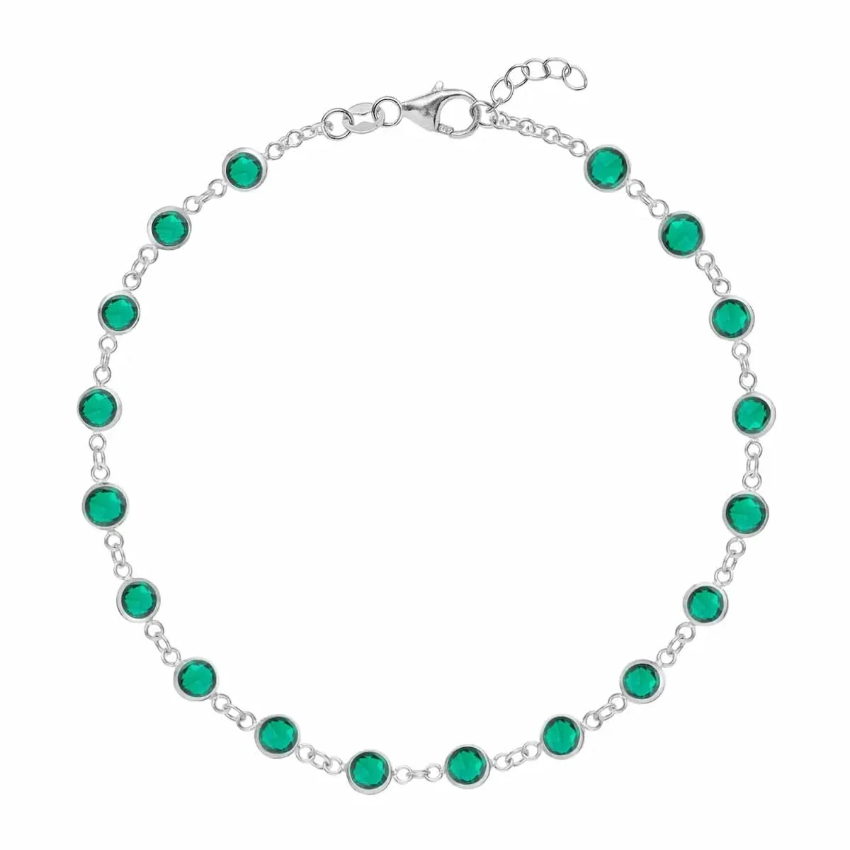 Newport Emerald Bracelet in 14k Gold (May) - Image 8