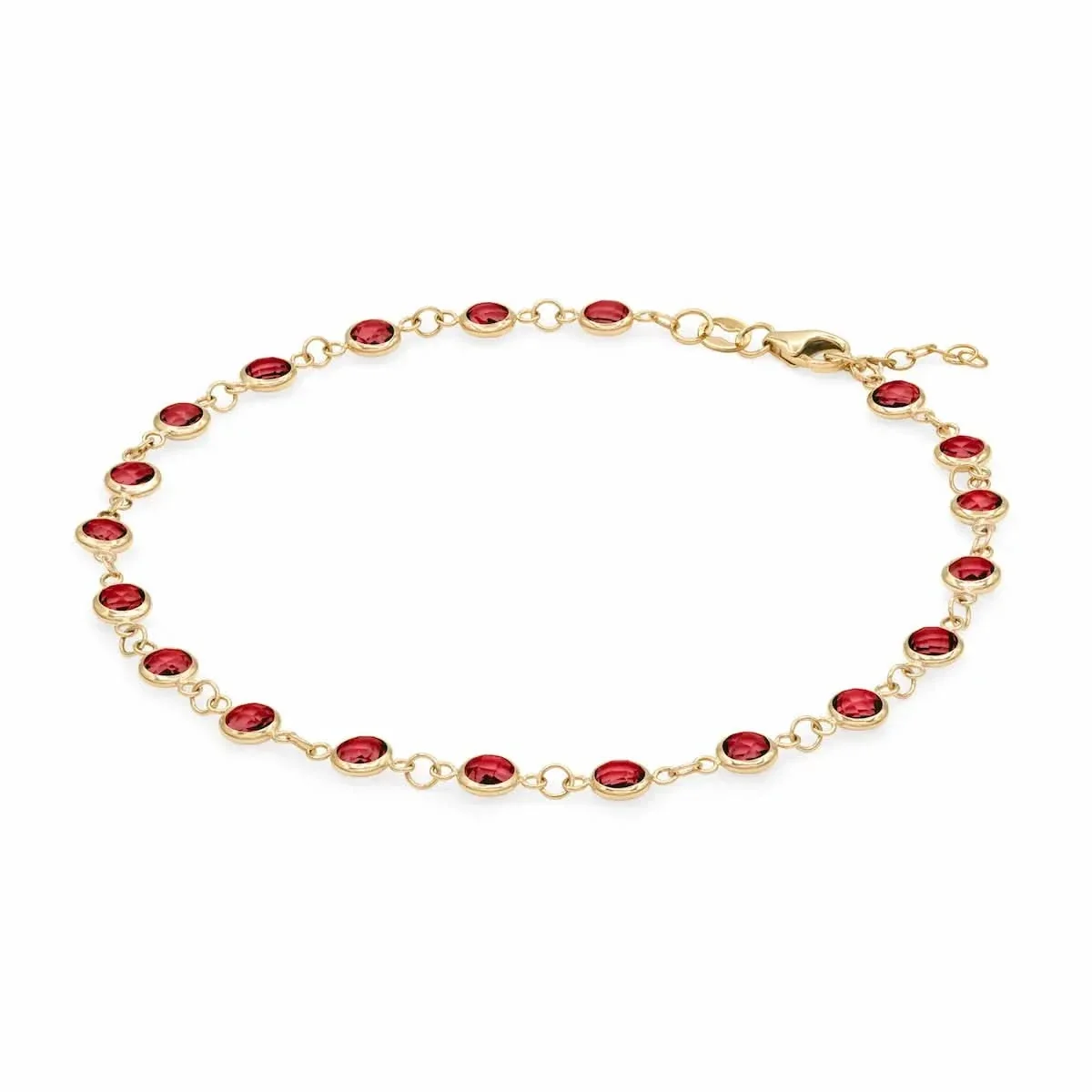 Newport Garnet Bracelet in 14k Gold (January) - Image 4