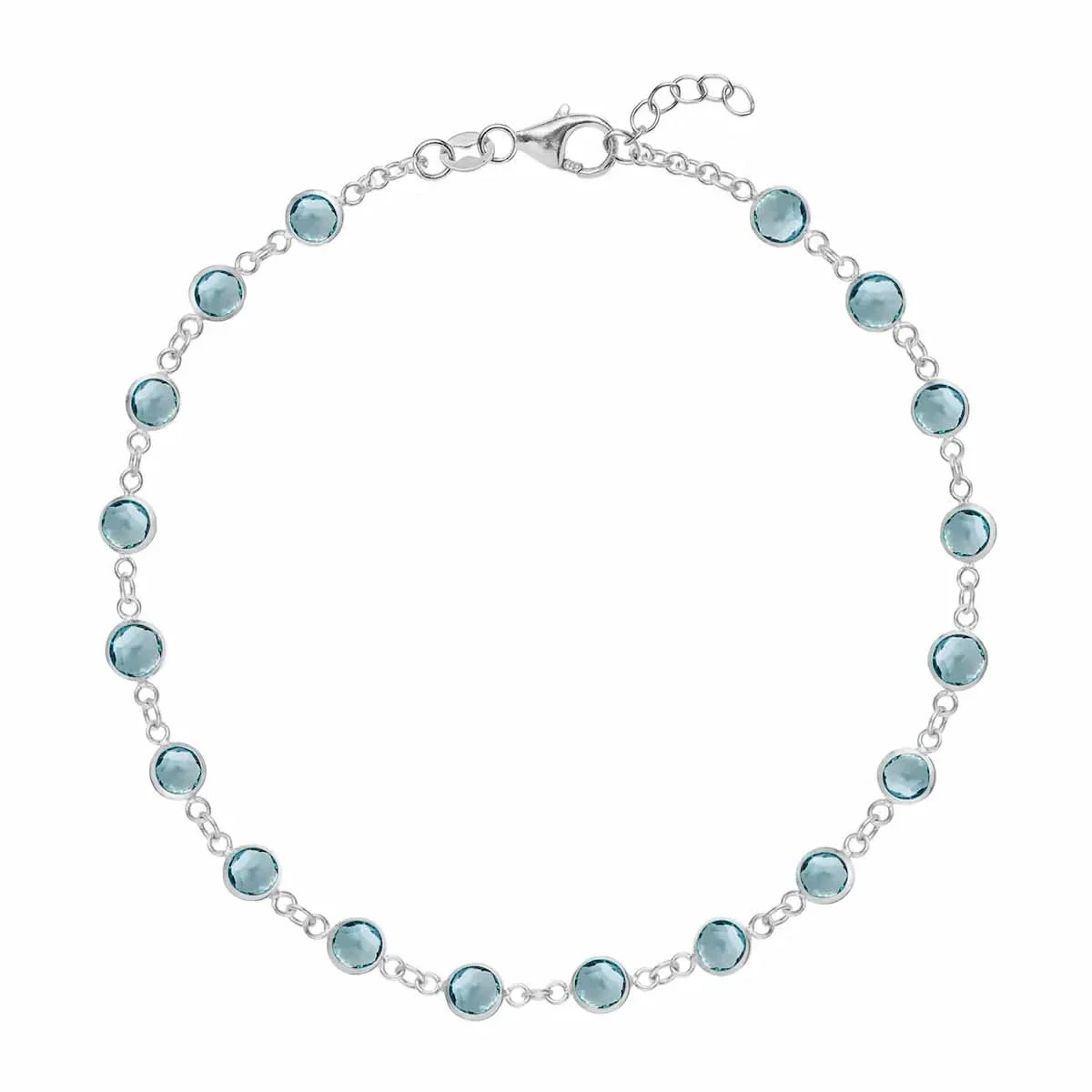 Newport Nantucket Blue Topaz Bracelet in 14k Gold (December) - Image 8