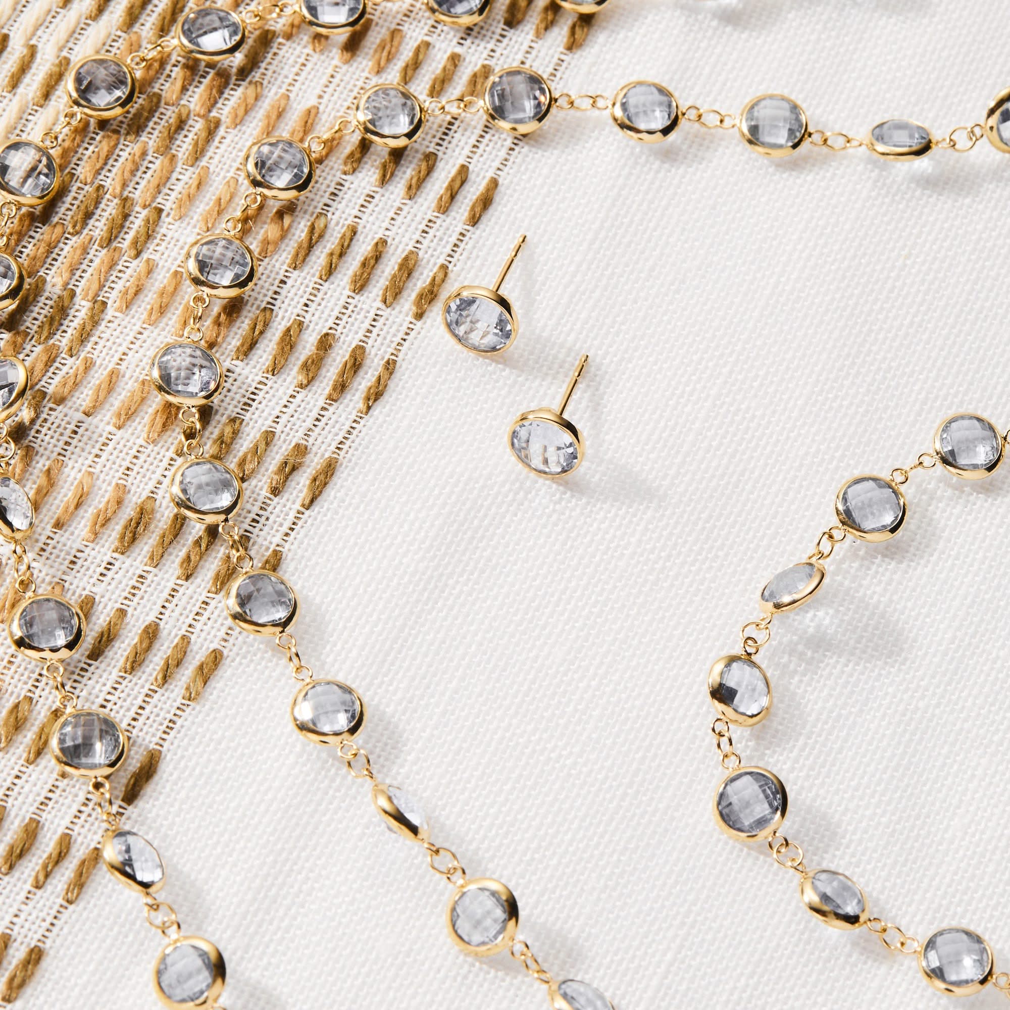 Newport Grand Aquamarine Bracelet in 14k Gold (March) - Image 9