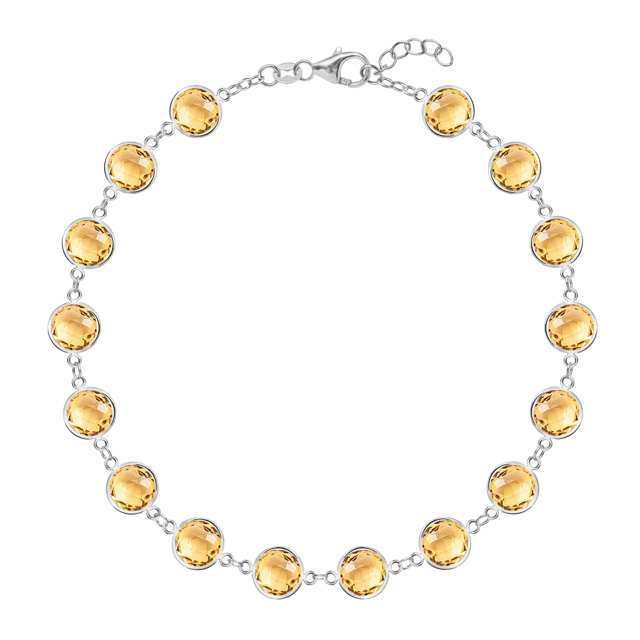 Newport Grand Citrine Bracelet in 14k Gold (November) - Image 8