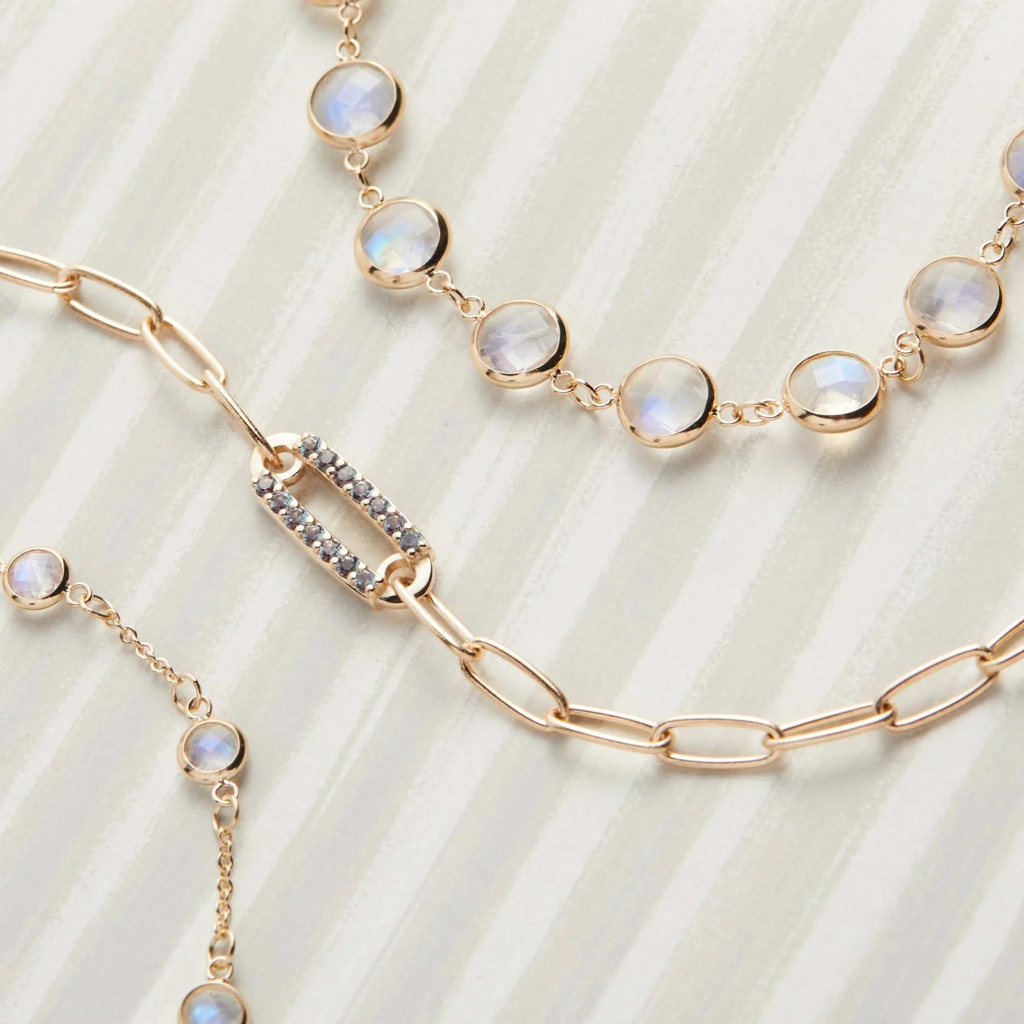 Newport Grand Moonstone Bracelet in 14k Gold (June) - Image 10