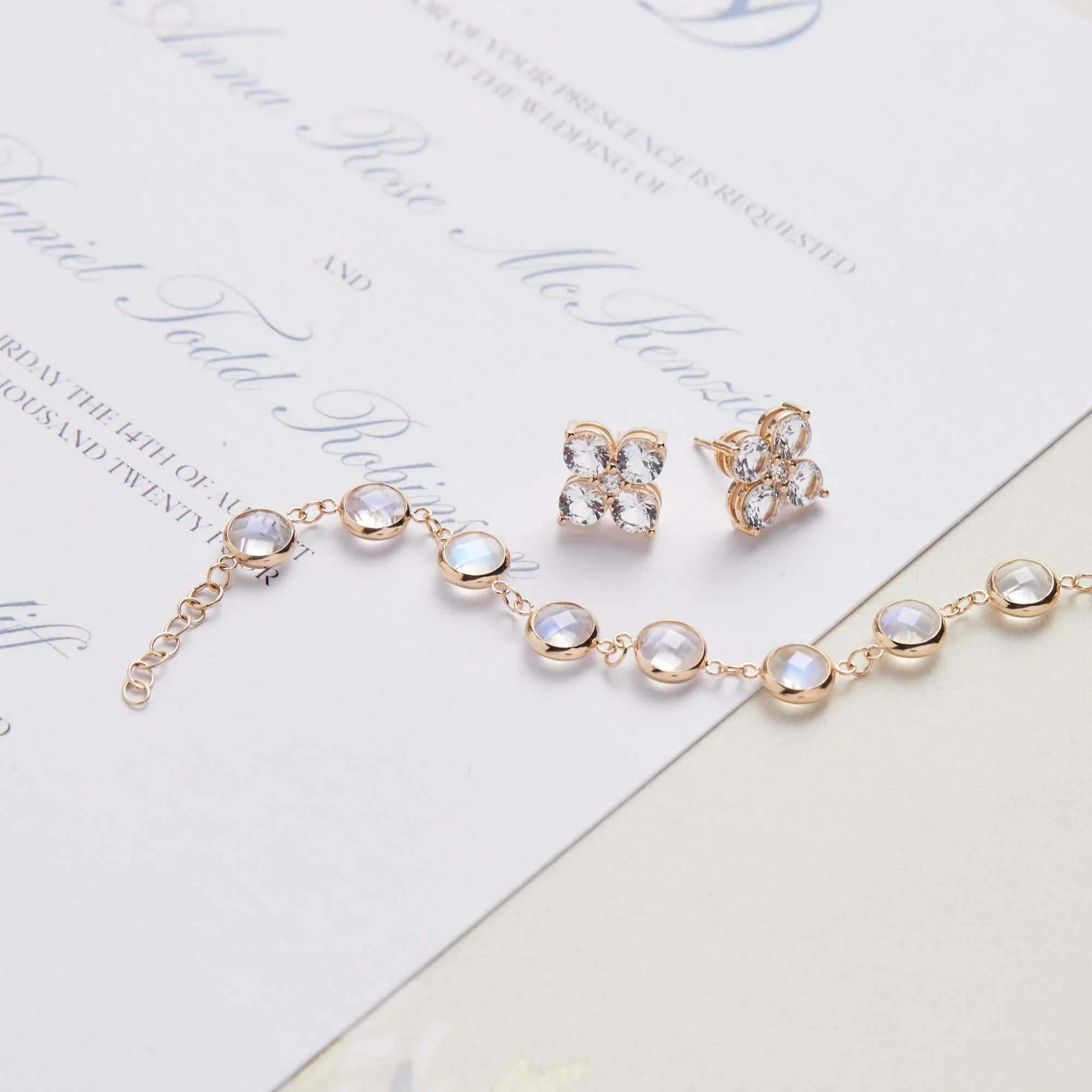 Newport Grand Moonstone Bracelet in 14k Gold (June) - Image 6