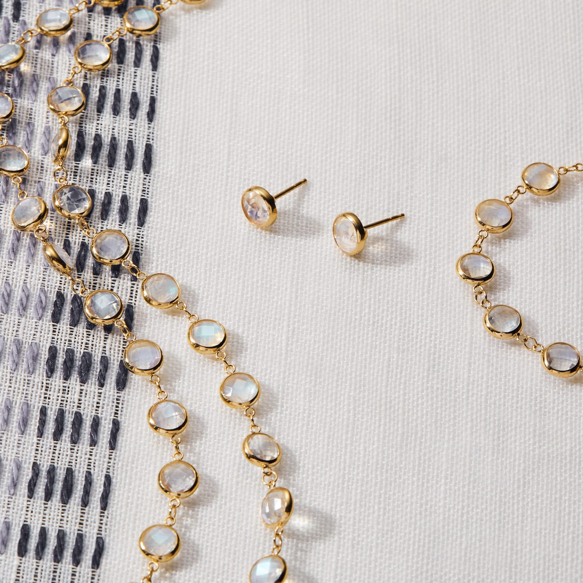 Newport Grand Moonstone Necklace in 14k Gold (June) - Image 8