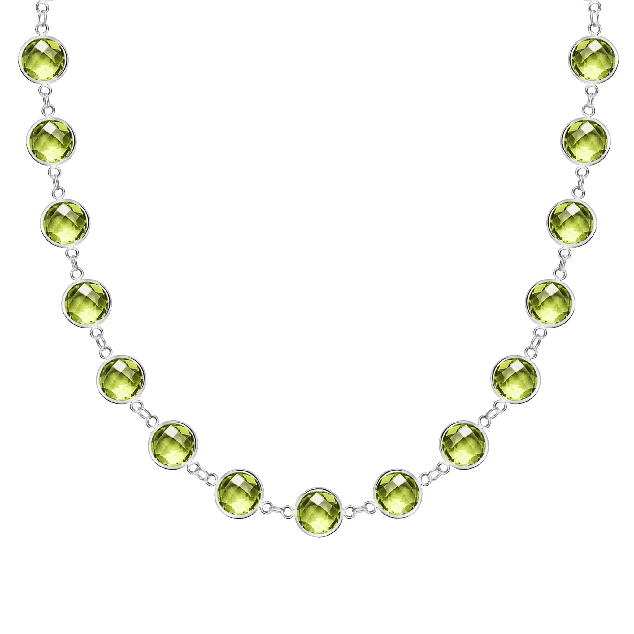 Newport Grand Peridot Necklace in 14k Gold (August) - Image 7