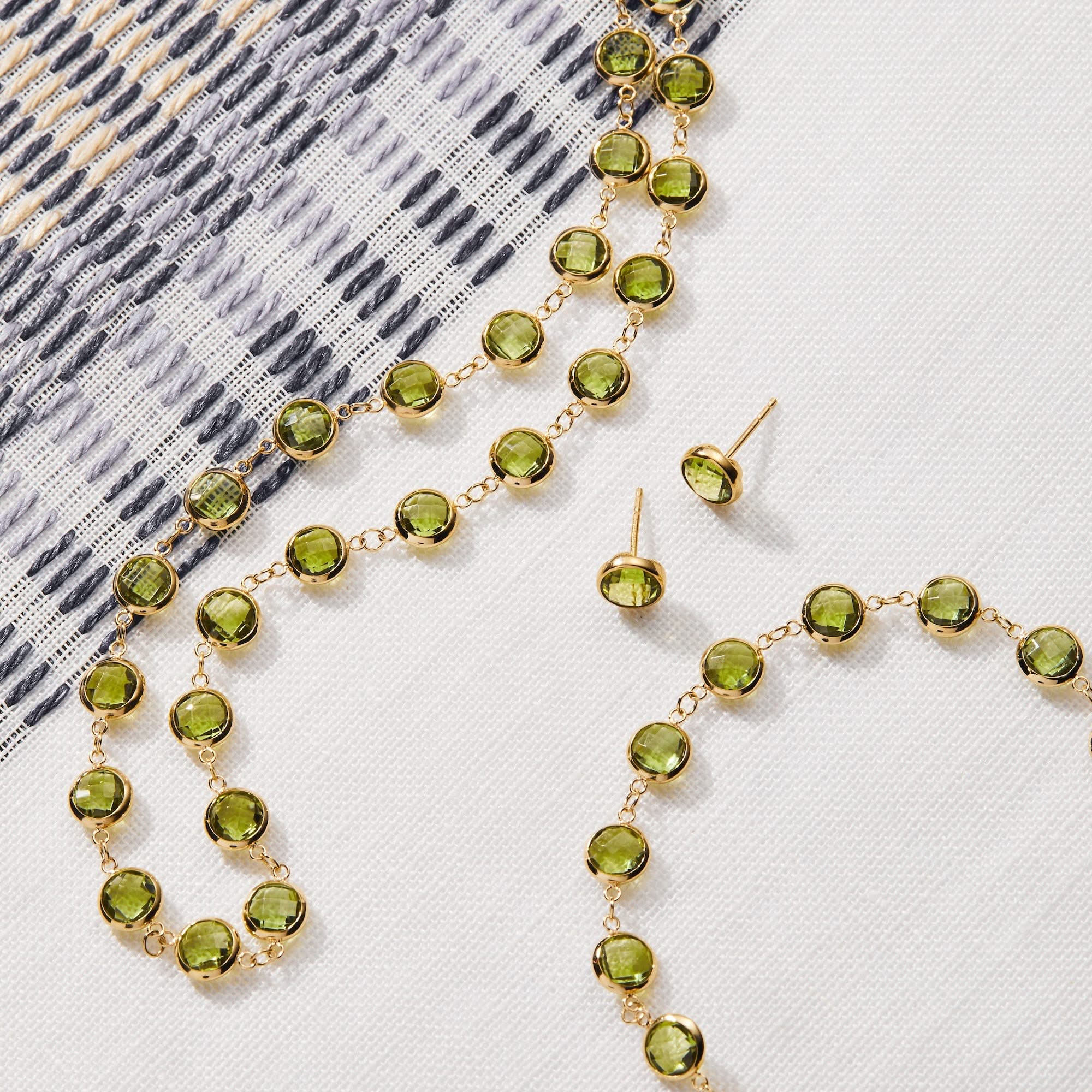 Newport Grand Peridot Necklace in 14k Gold (August) - Image 8