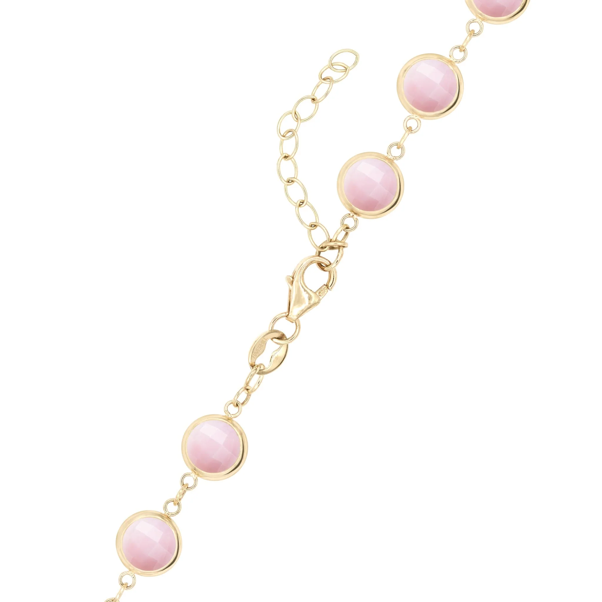 Newport Grand Pink Opal Necklace in 14k Gold (October) - Image 4