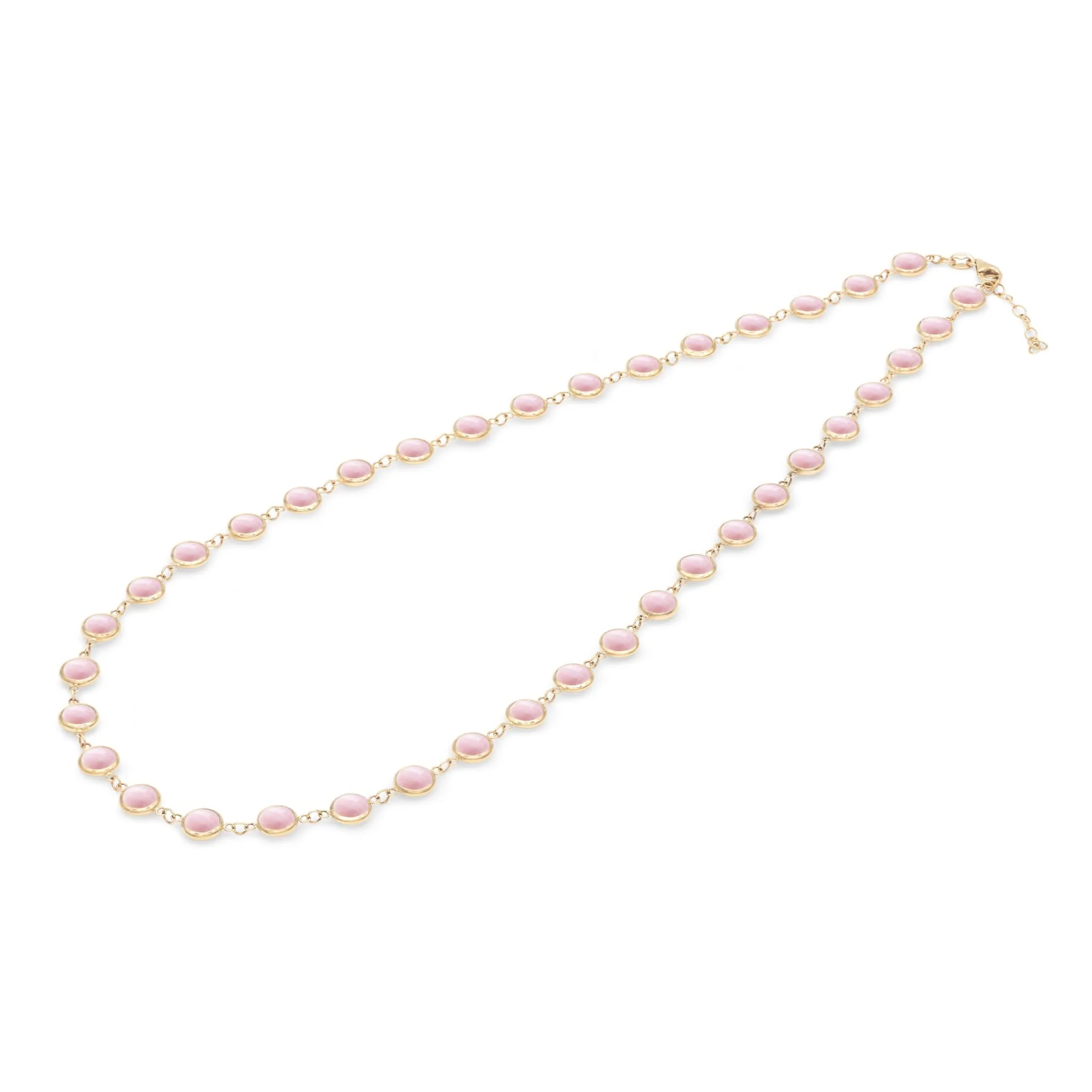 Newport Grand Pink Opal Necklace in 14k Gold (October) - Image 5