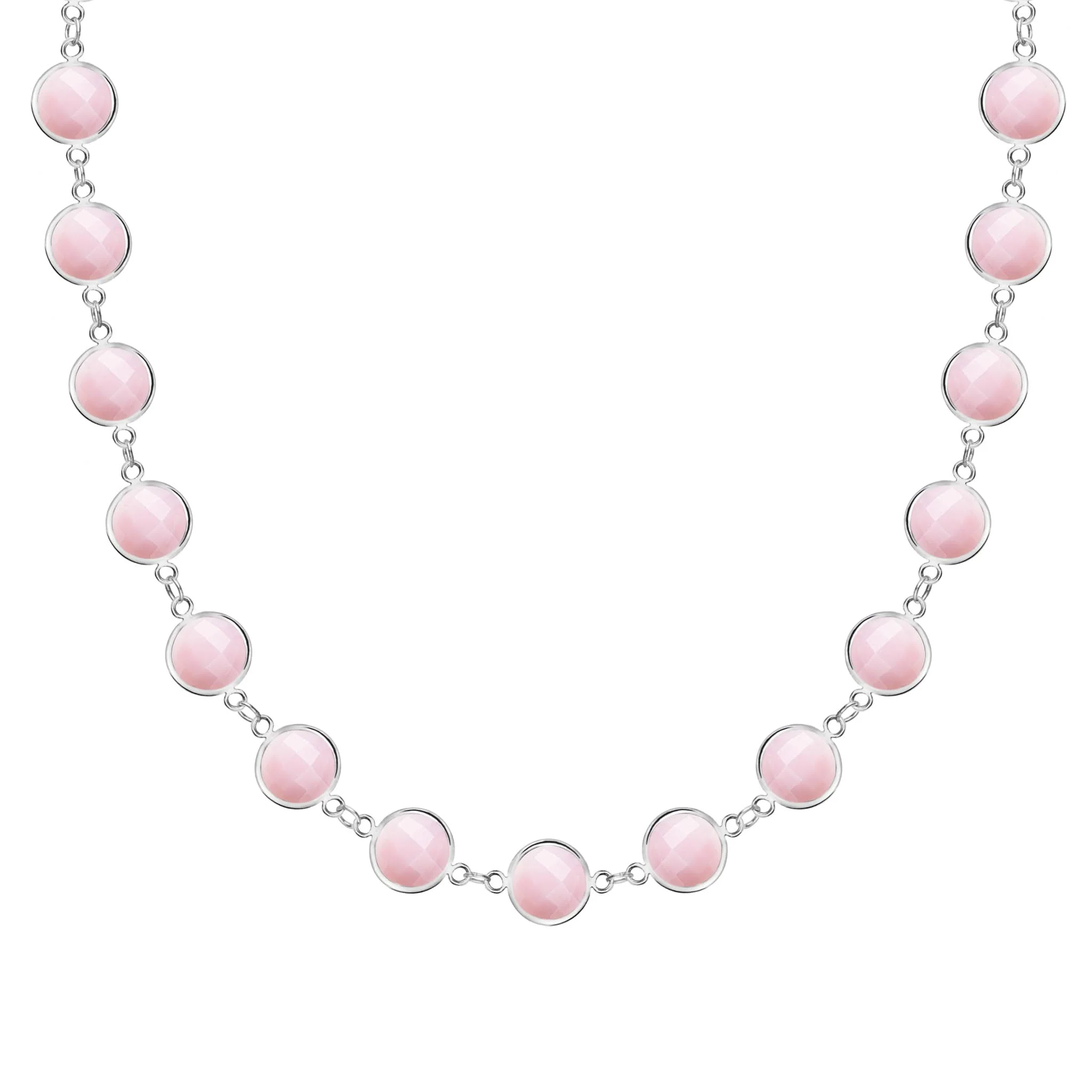 Newport Grand Pink Opal Necklace in 14k Gold (October) - Image 7