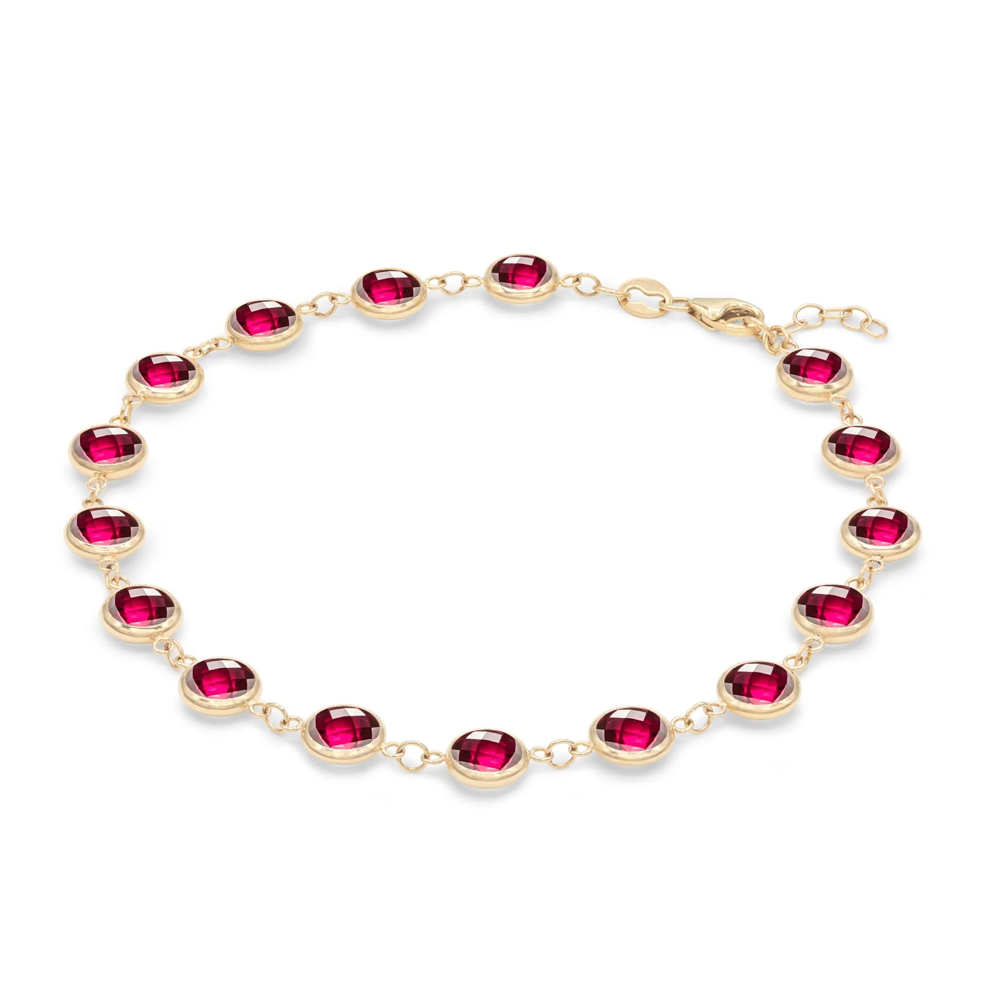 Newport Grand Ruby Bracelet in 14k Gold (July) - Image 5