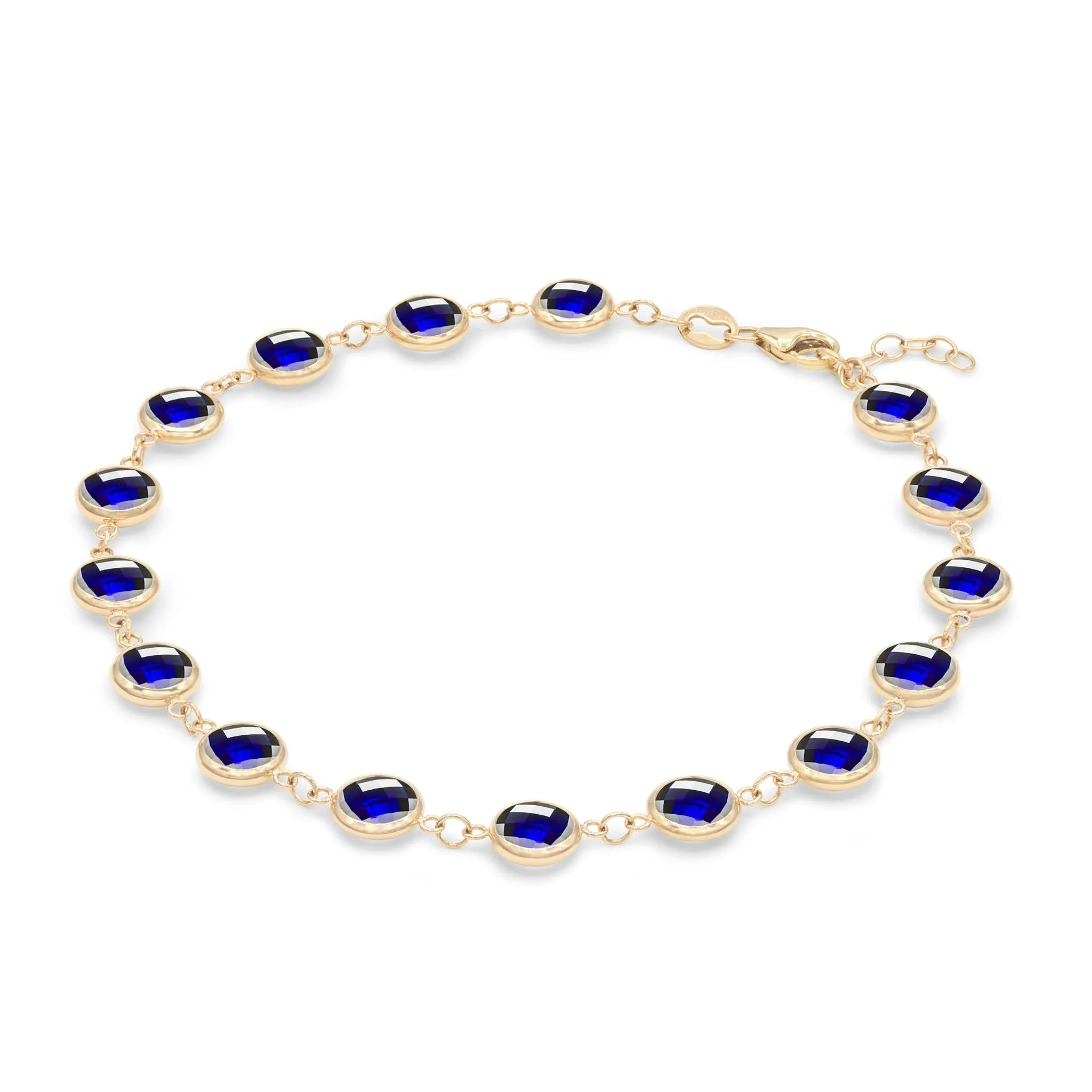 Newport Grand Sapphire Bracelet in 14k Gold (September) - Image 5