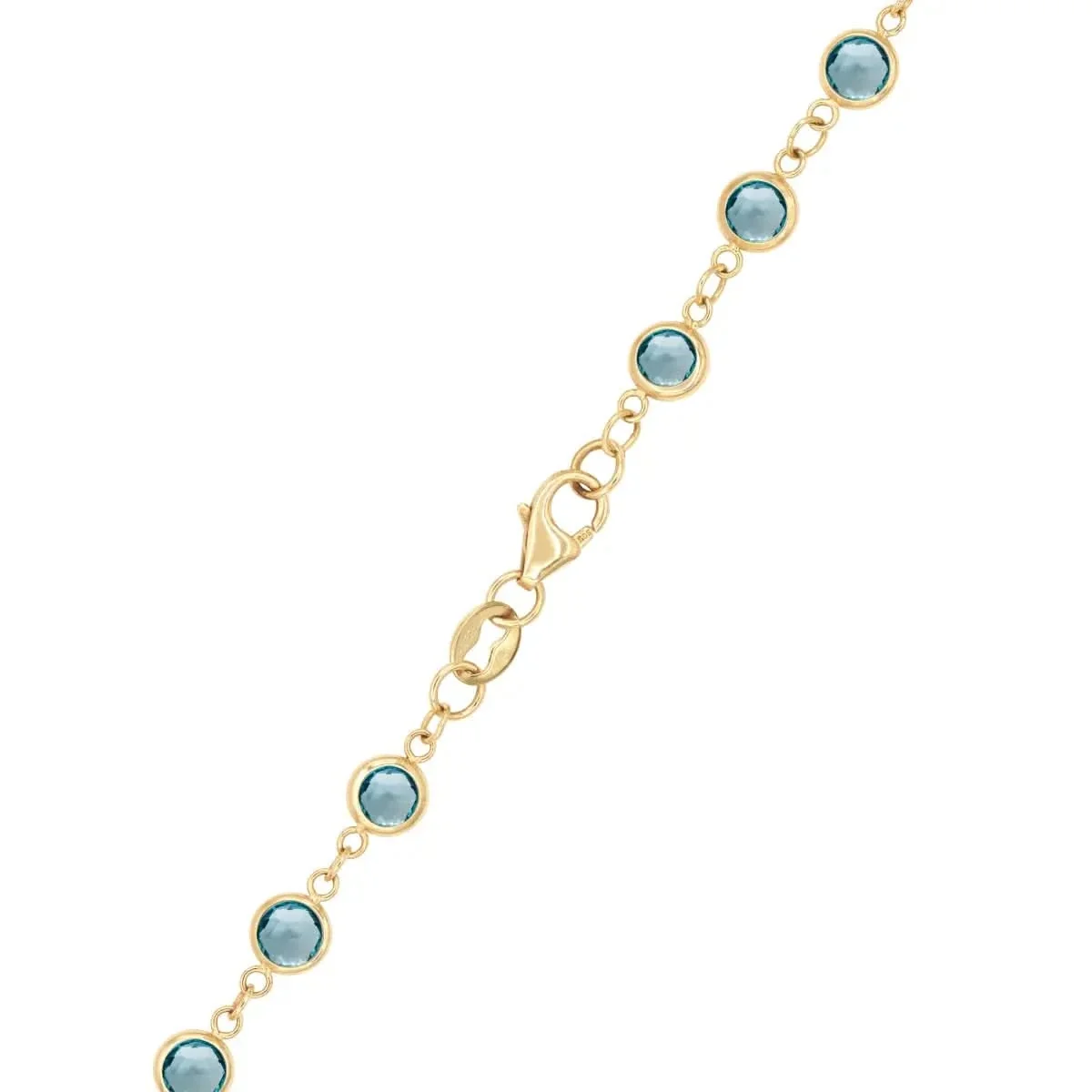 Newport Nantucket Blue Topaz Long Necklace in 14k Gold (December) - Image 4