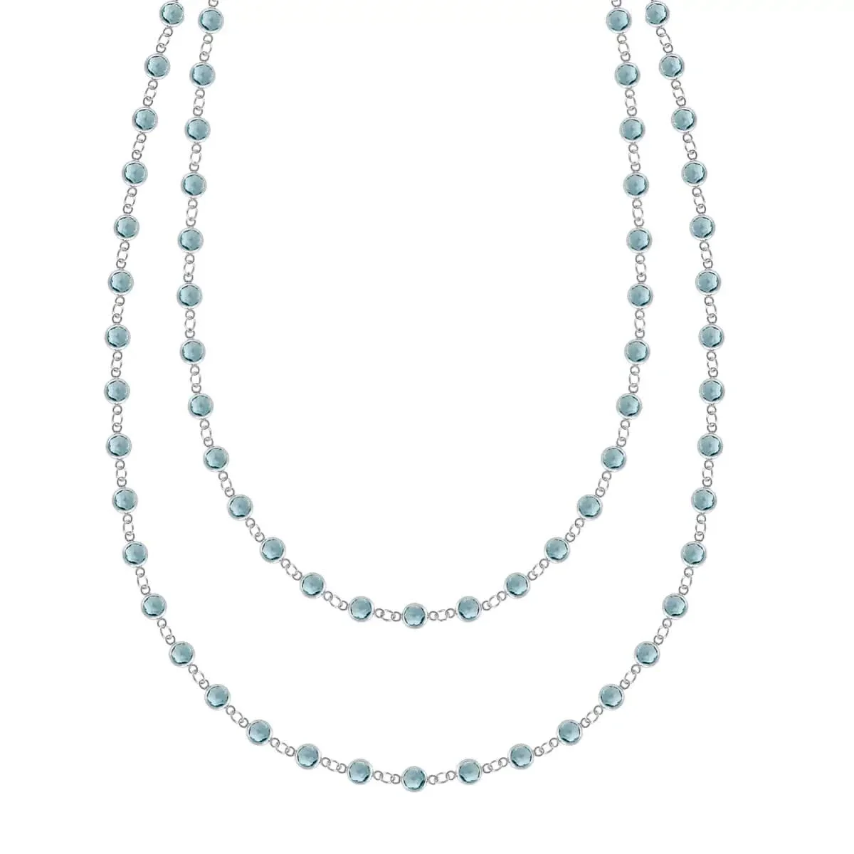 Newport Nantucket Blue Topaz Long Necklace in 14k Gold (December) - Image 5