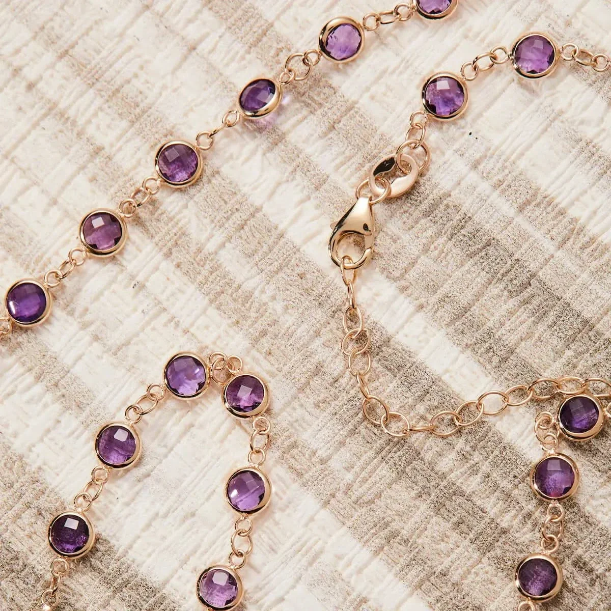 Newport Amethyst Necklace in 14k Gold (February) - Image 3