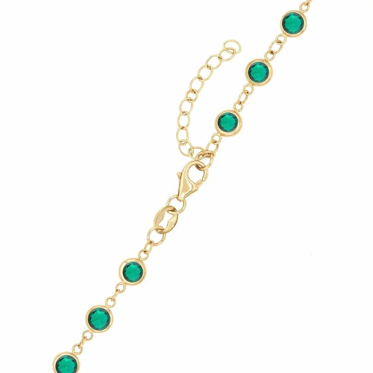 Newport Emerald Bracelet in 14k Gold (May) - Image 5