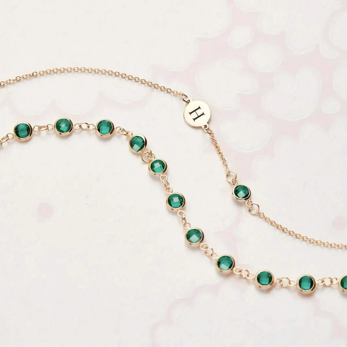 Newport Emerald Bracelet in 14k Gold (May) - Image 10