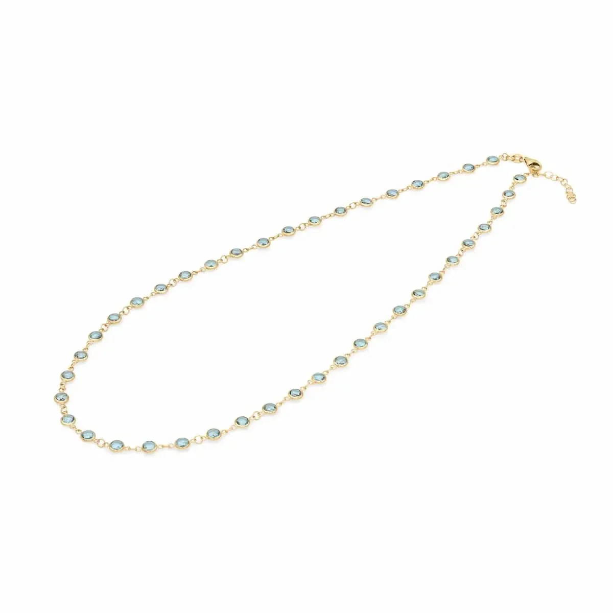 Newport Nantucket Blue Topaz Necklace in 14k Gold (December) - Image 4