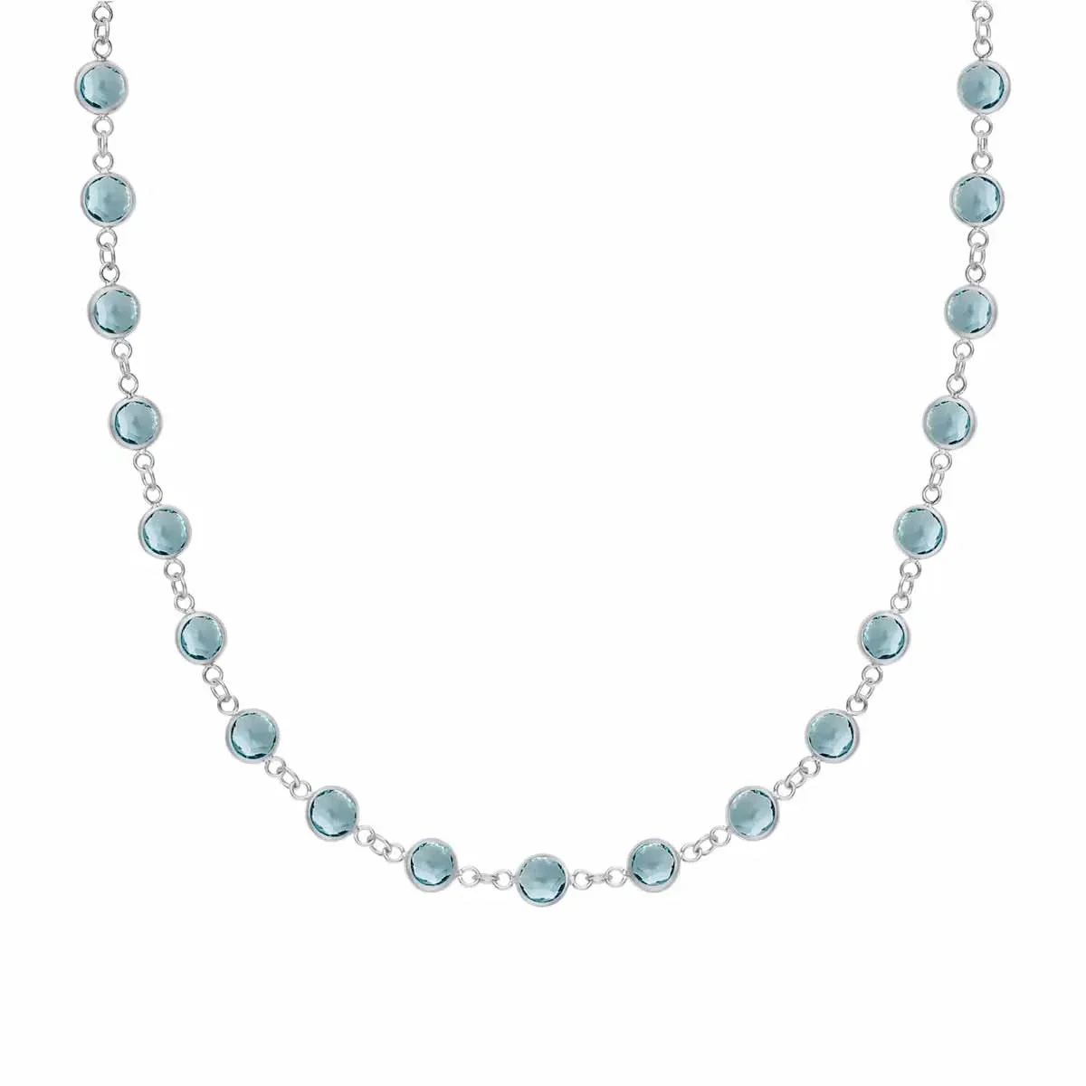 Newport Nantucket Blue Topaz Necklace in 14k Gold (December) - Image 7