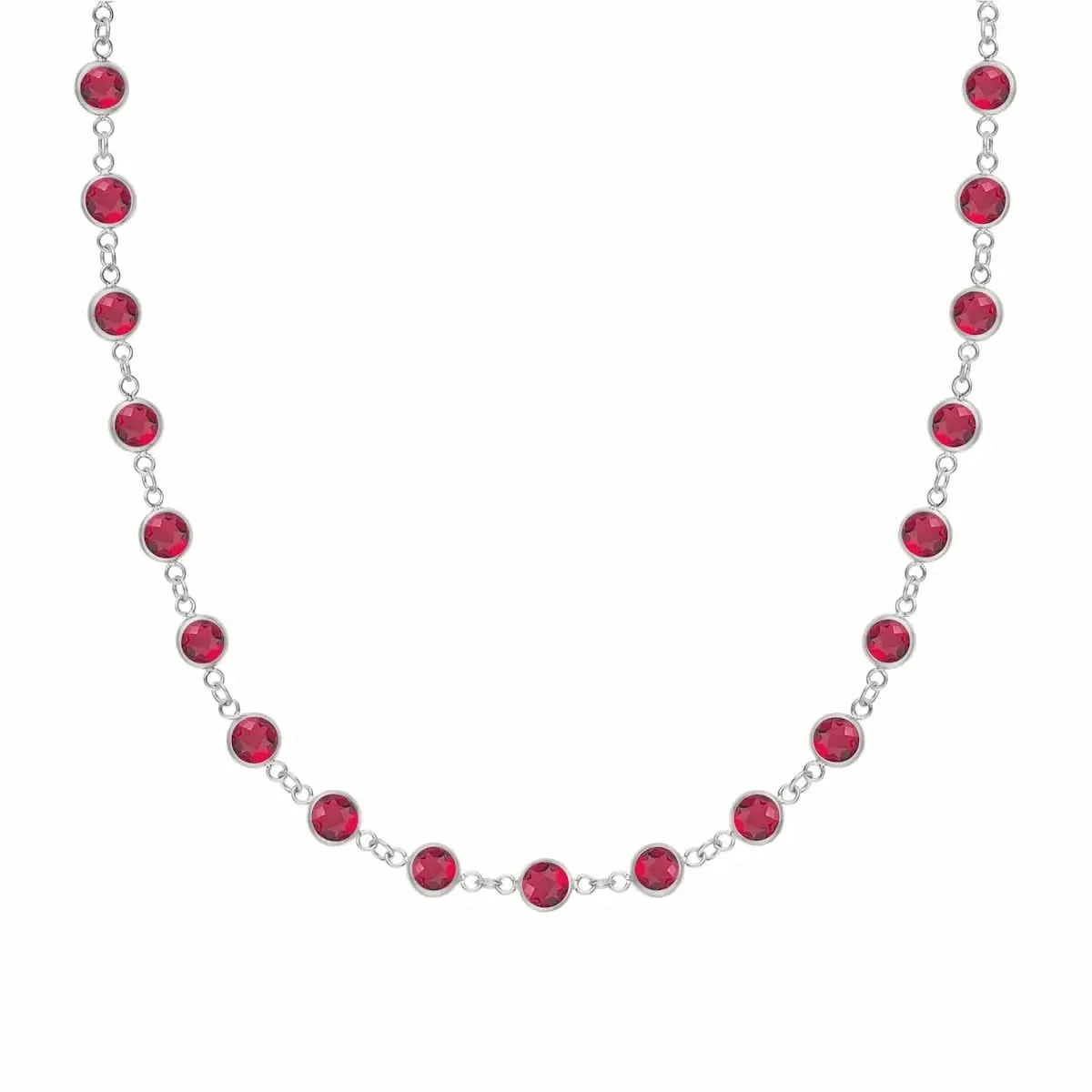 Newport Ruby Necklace in 14k Gold (July) - Image 7