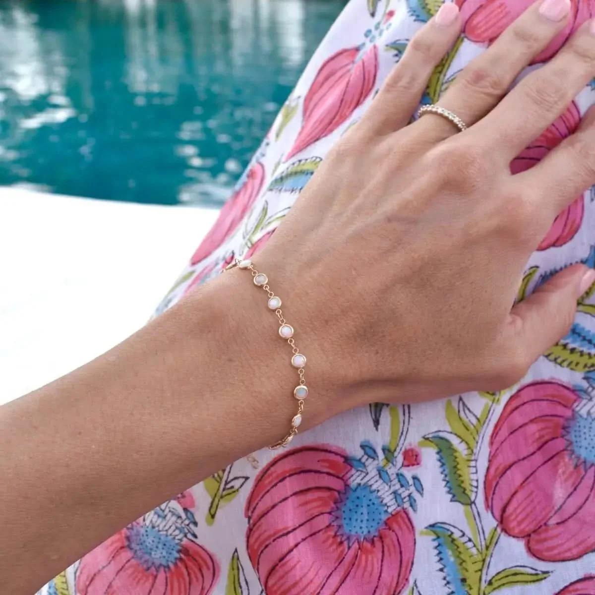 Newport Opal Bracelet in 14k Gold (October) - Image 15
