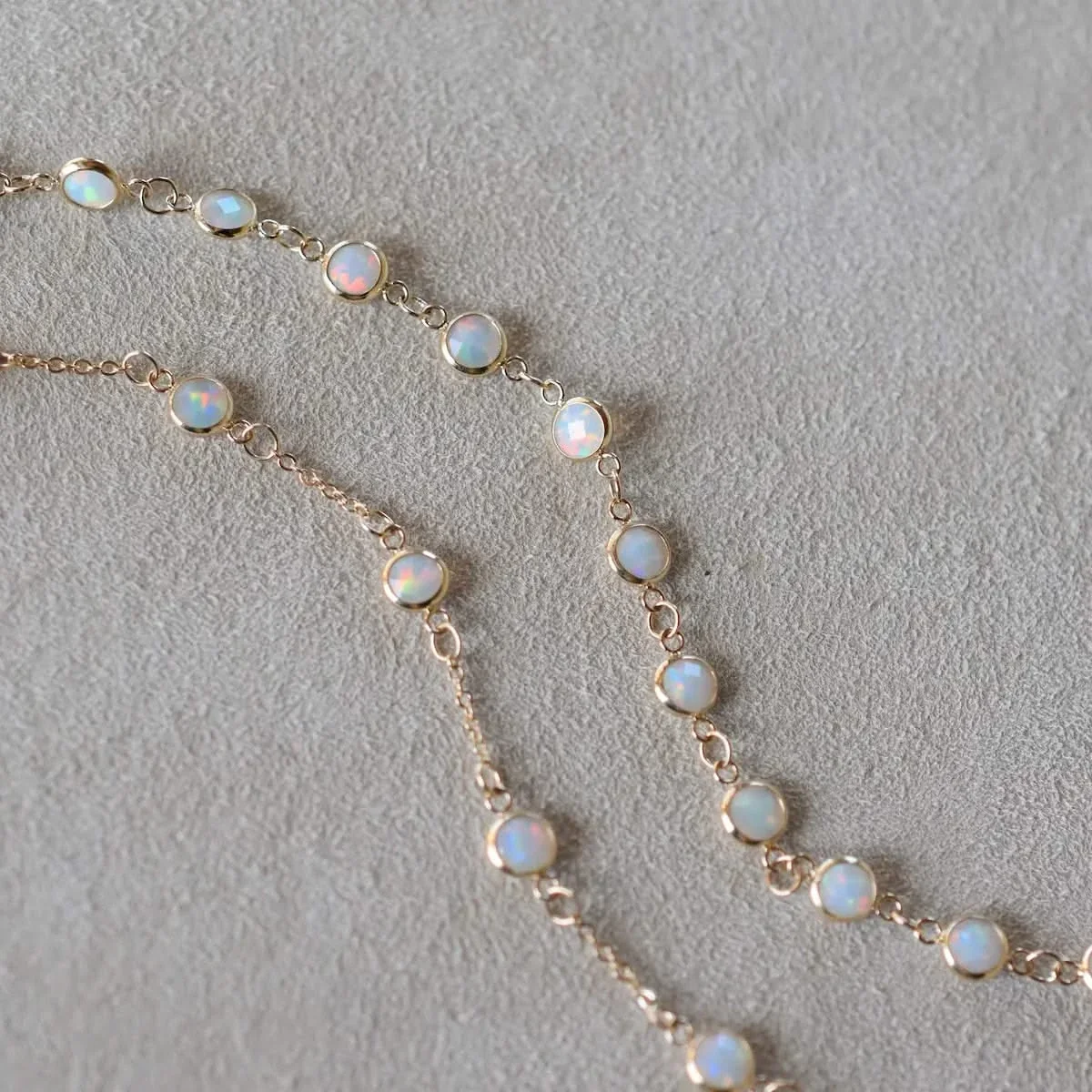 Newport Opal Necklace in 14k Gold (October) - Image 12