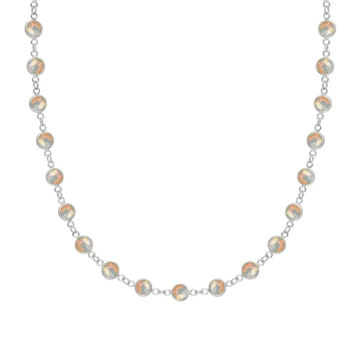 Newport Opal Necklace in 14k Gold (October) - Image 8