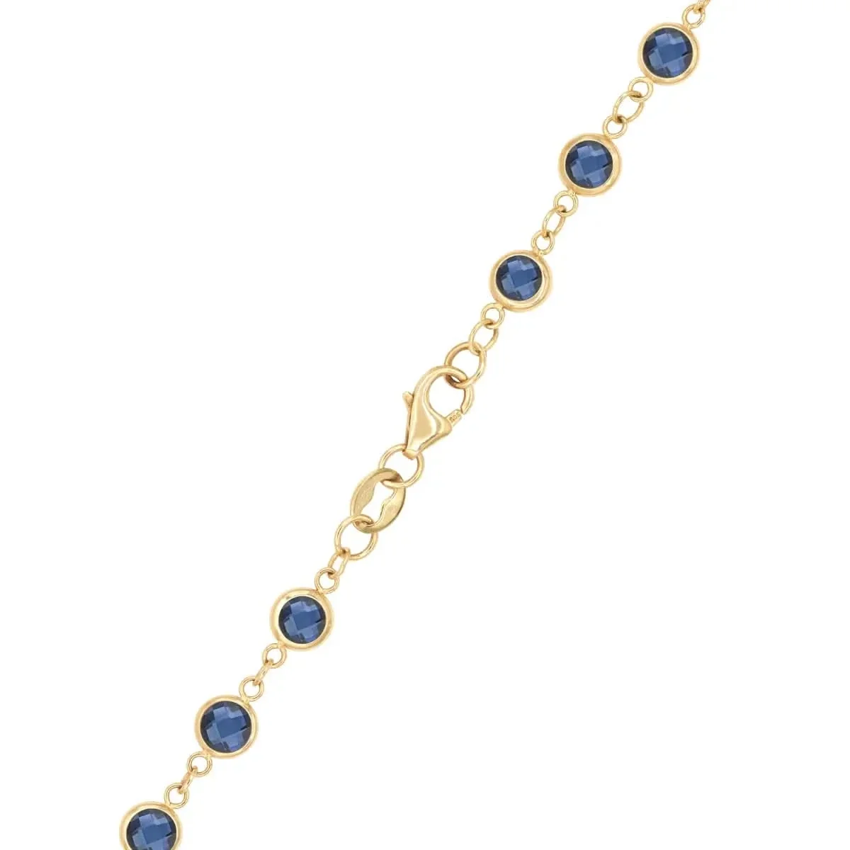 Newport Sapphire Long Necklace in 14k Gold (September) - Image 4
