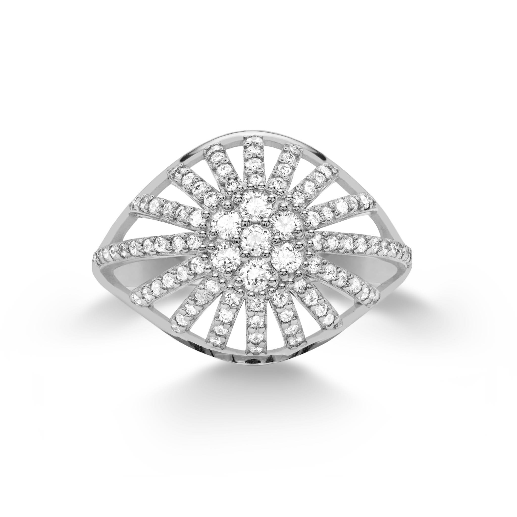 Palmer Diamond Dome Ring in Solid 14k Gold - Image 7