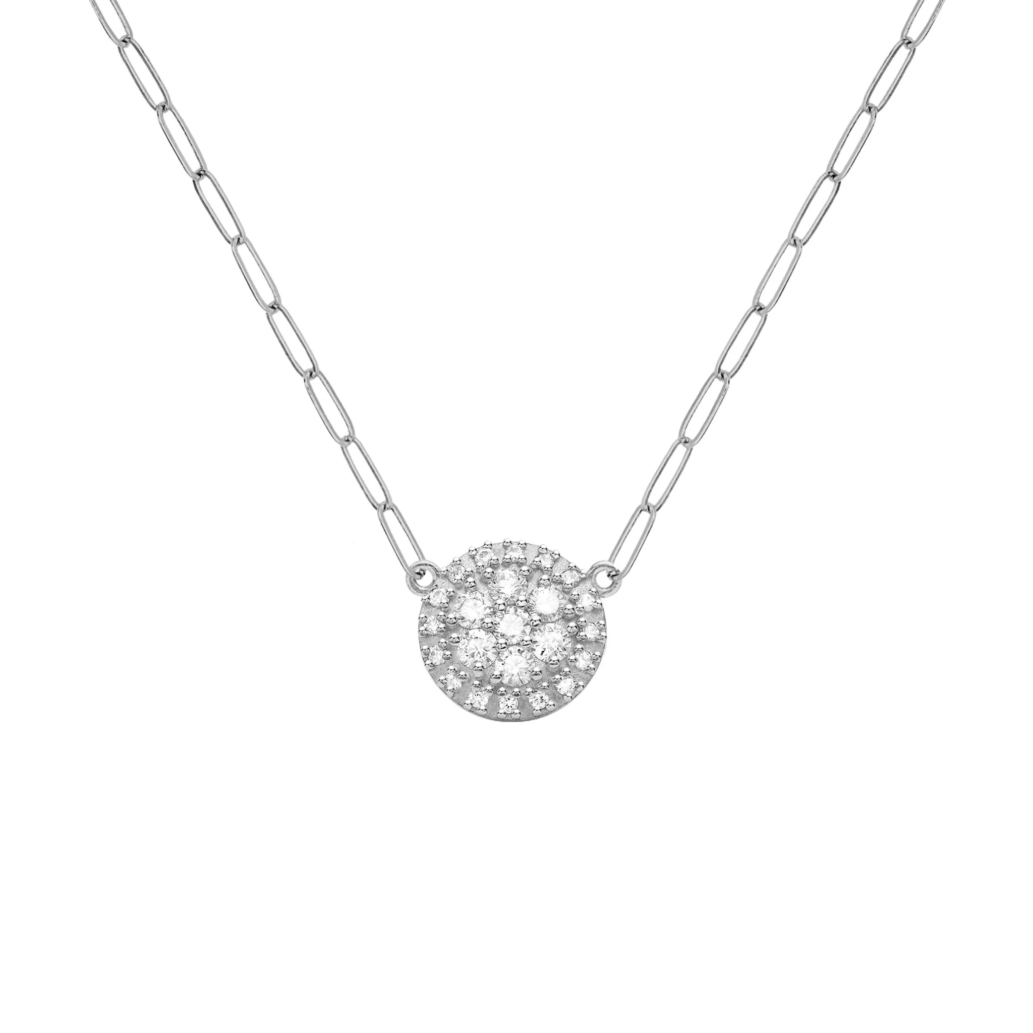 Palmer Diamond Necklace in Solid 14k Gold - Image 7