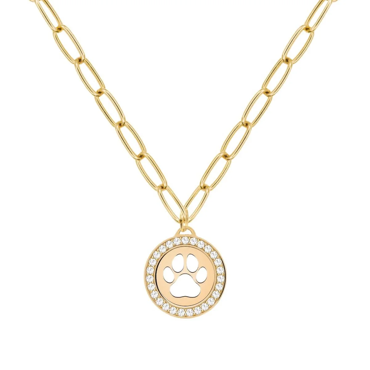 Paw & Diamond Pendant in 14k Gold (April) - Image 7