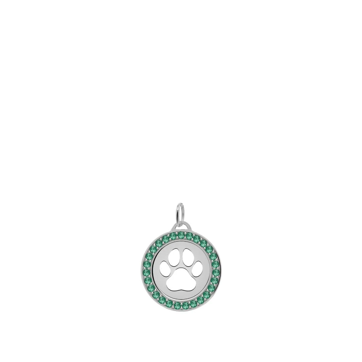 Paw & Emerald Pendant in 14k Gold (May) - Image 8