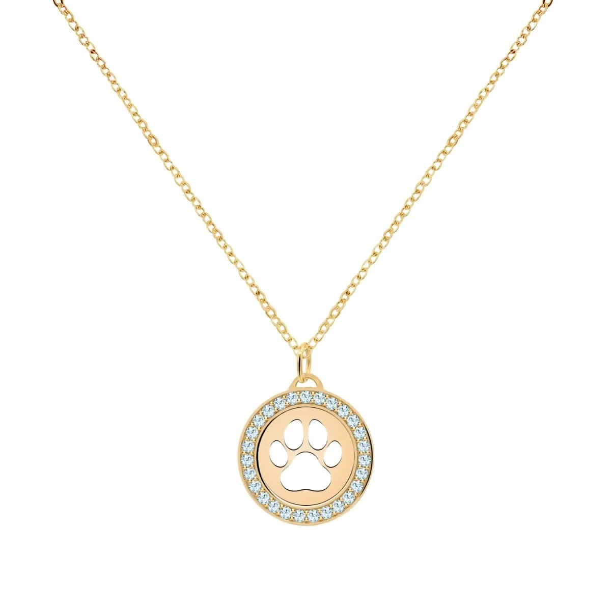Paw & Nantucket Blue Topaz Pendant in 14k Gold (December) - Image 4
