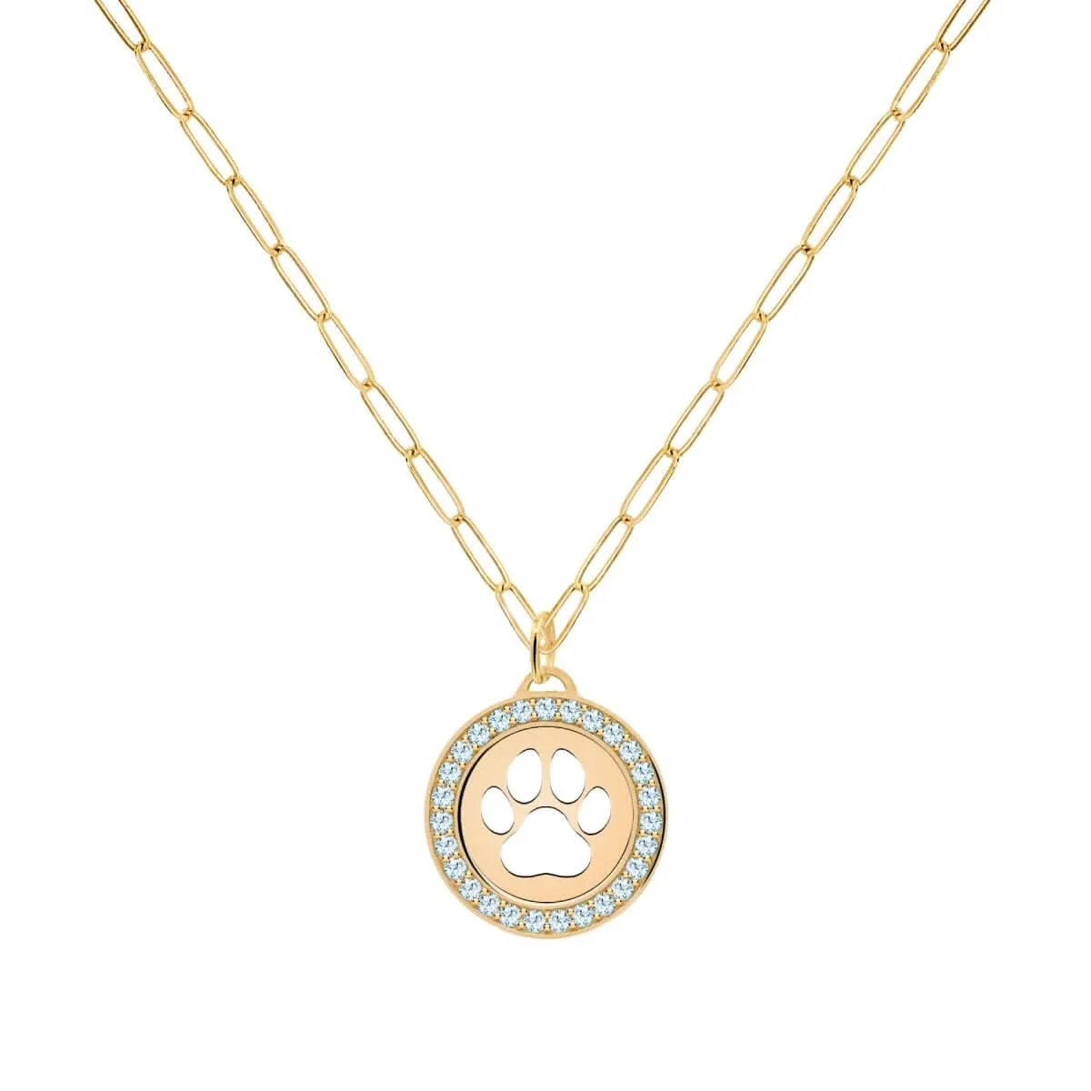 Paw & Nantucket Blue Topaz Pendant in 14k Gold (December) - Image 5