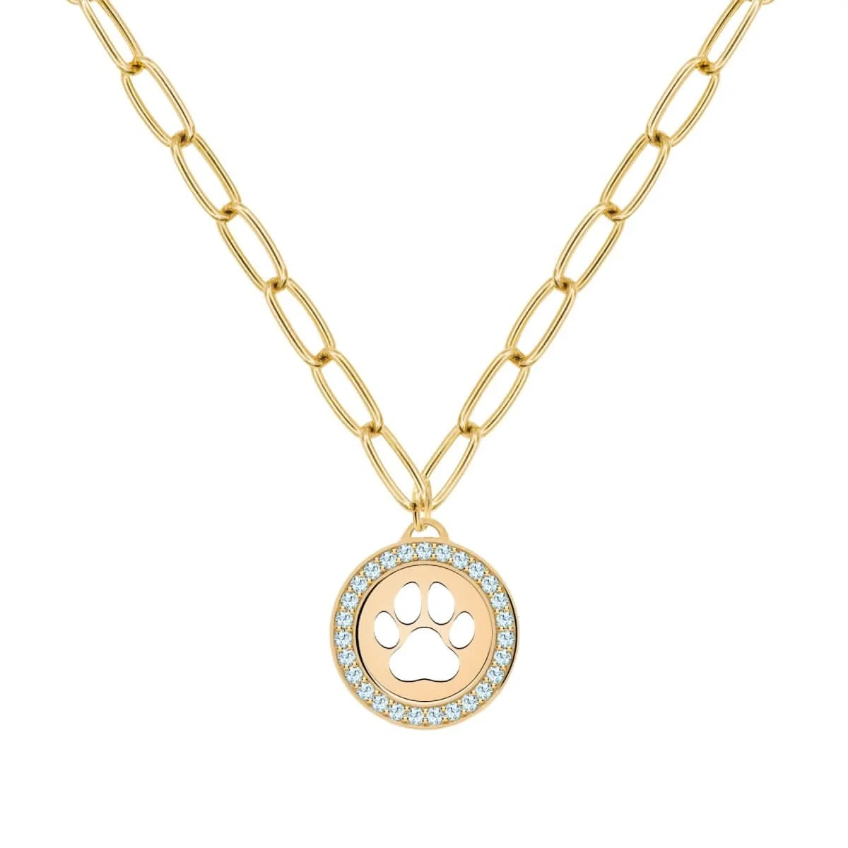 Paw & Nantucket Blue Topaz Pendant in 14k Gold (December) - Image 7