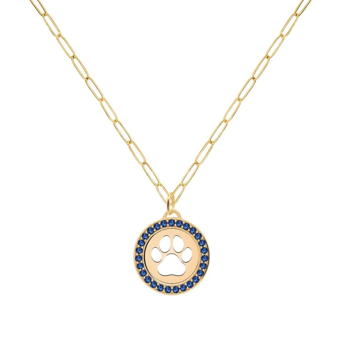 Paw & Birthstone Pendant in 14k Gold - Image 7