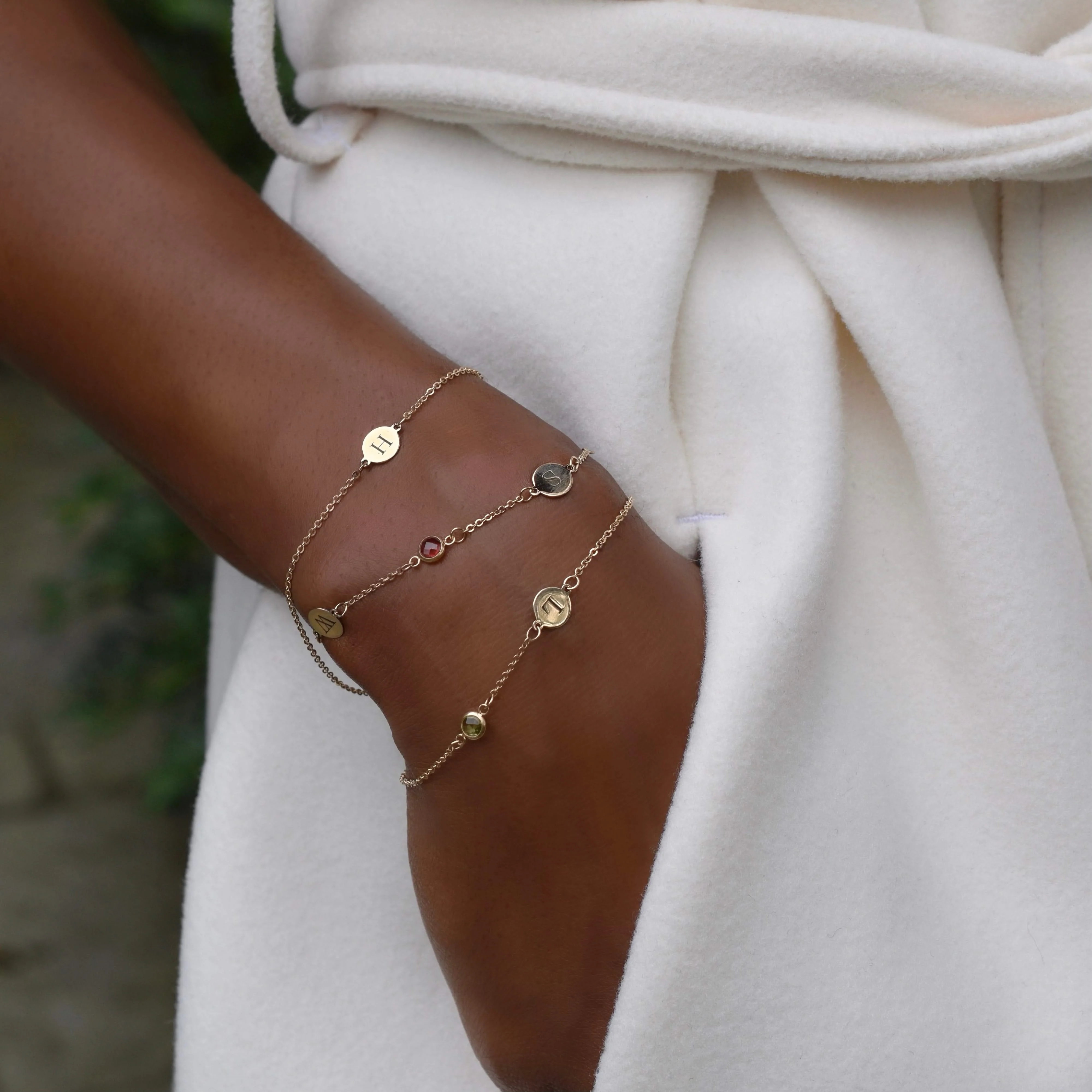 1 Letter Bracelet in 14k Gold - Image 3