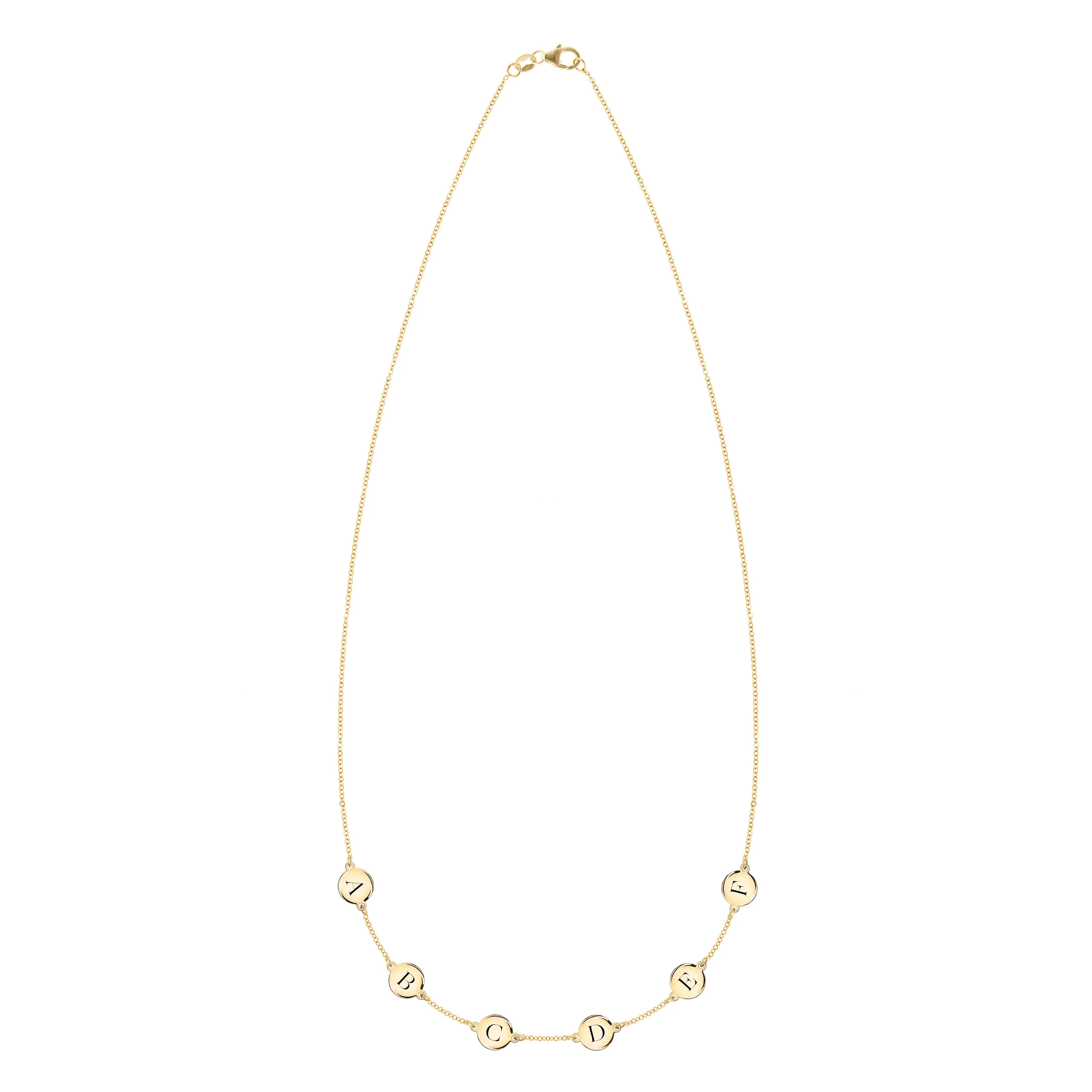 6 Letter Necklace in 14k Gold (Single Spacing) - Image 4