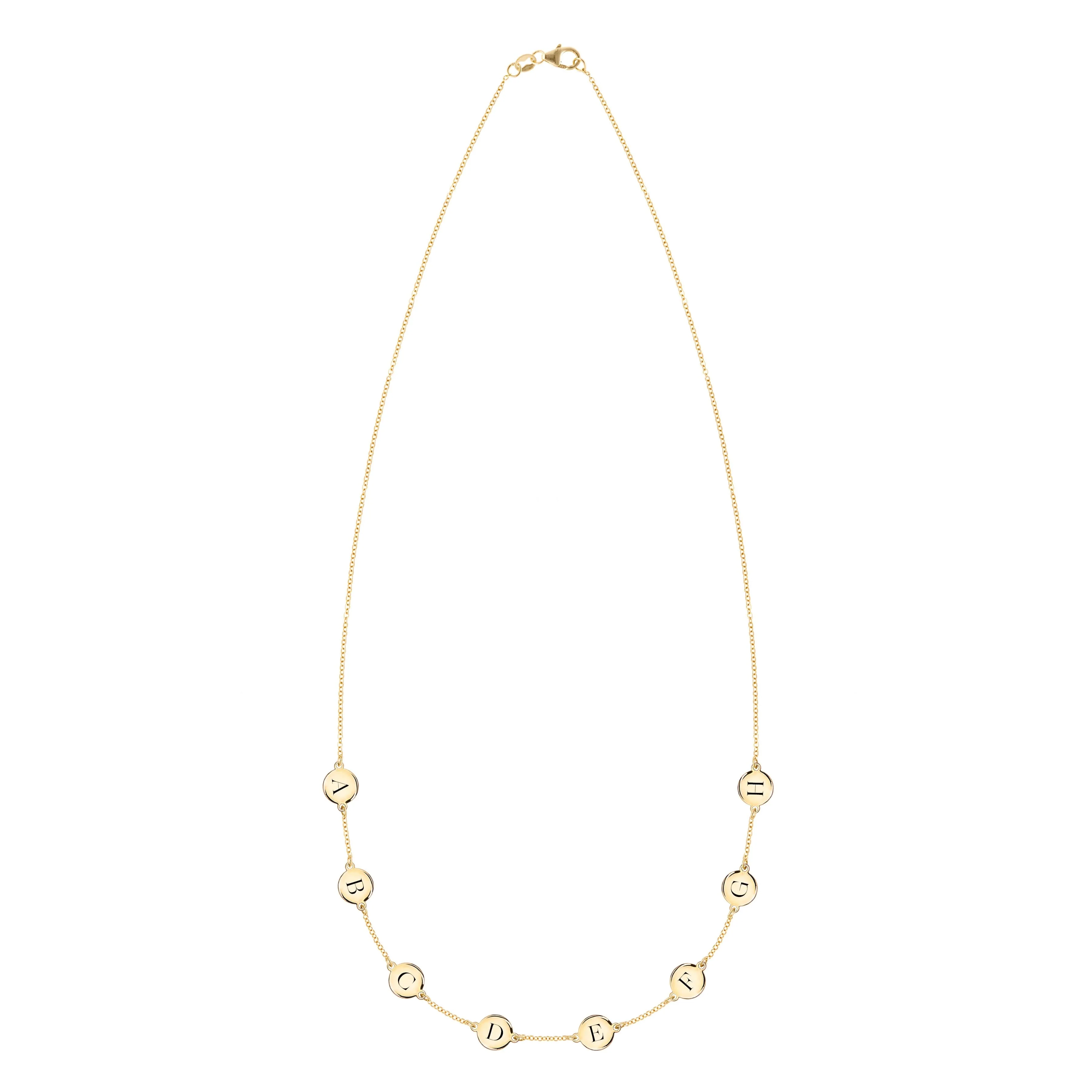 8 Letter Necklace in 14k Gold (Single Spacing) - Image 4