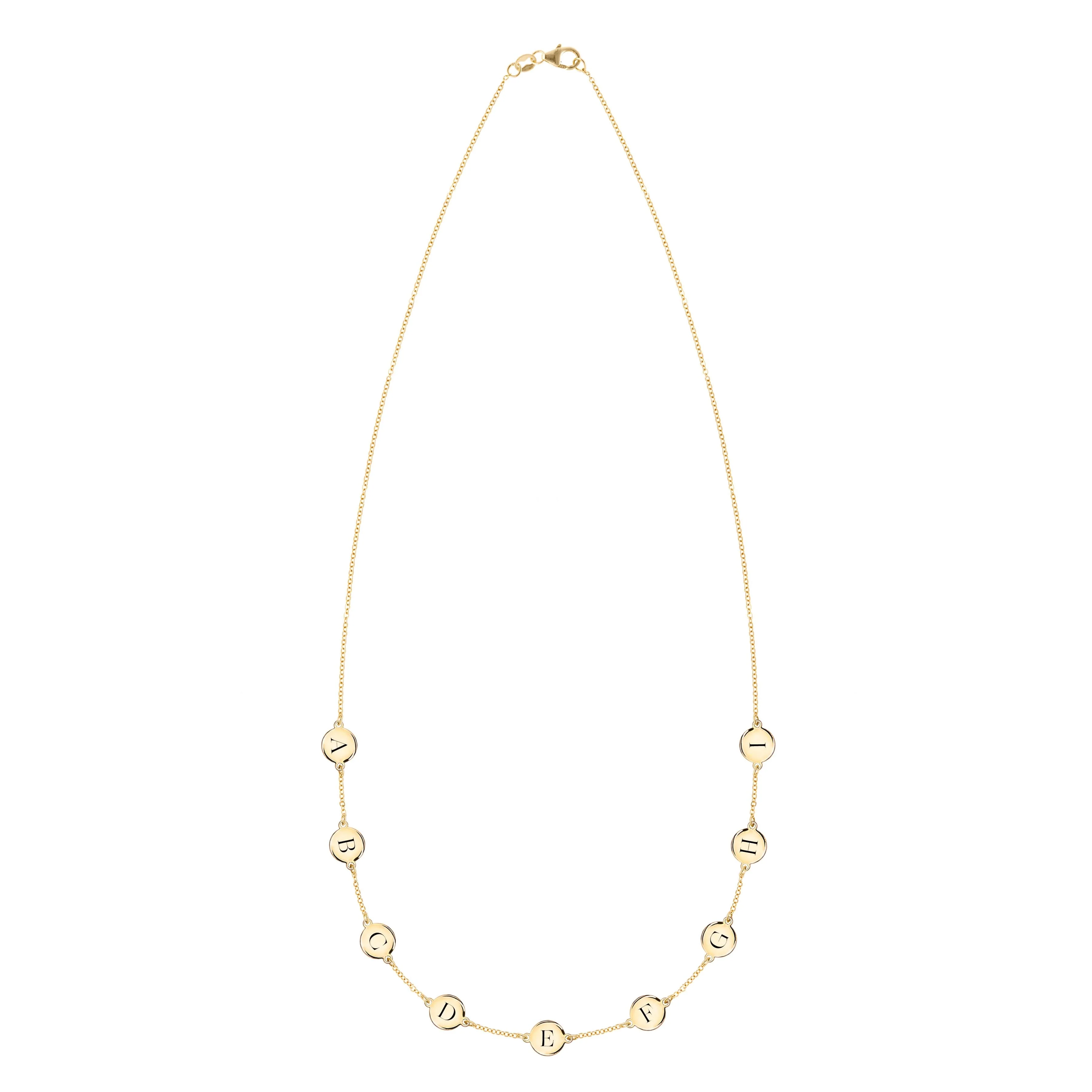 9 Letter Necklace in 14k Gold (Single Spacing) - Image 4