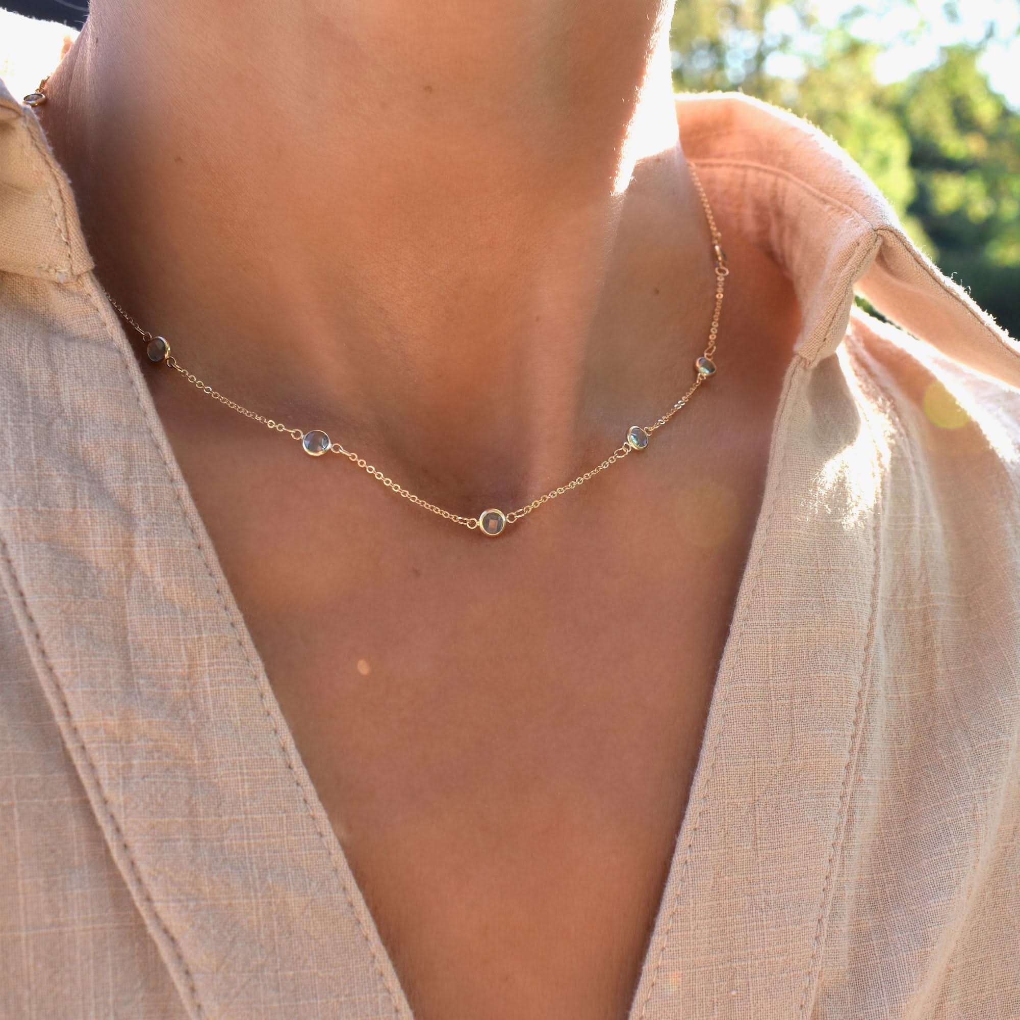 Bayberry 11 Birthstone Necklace in 14k Gold - Image 2