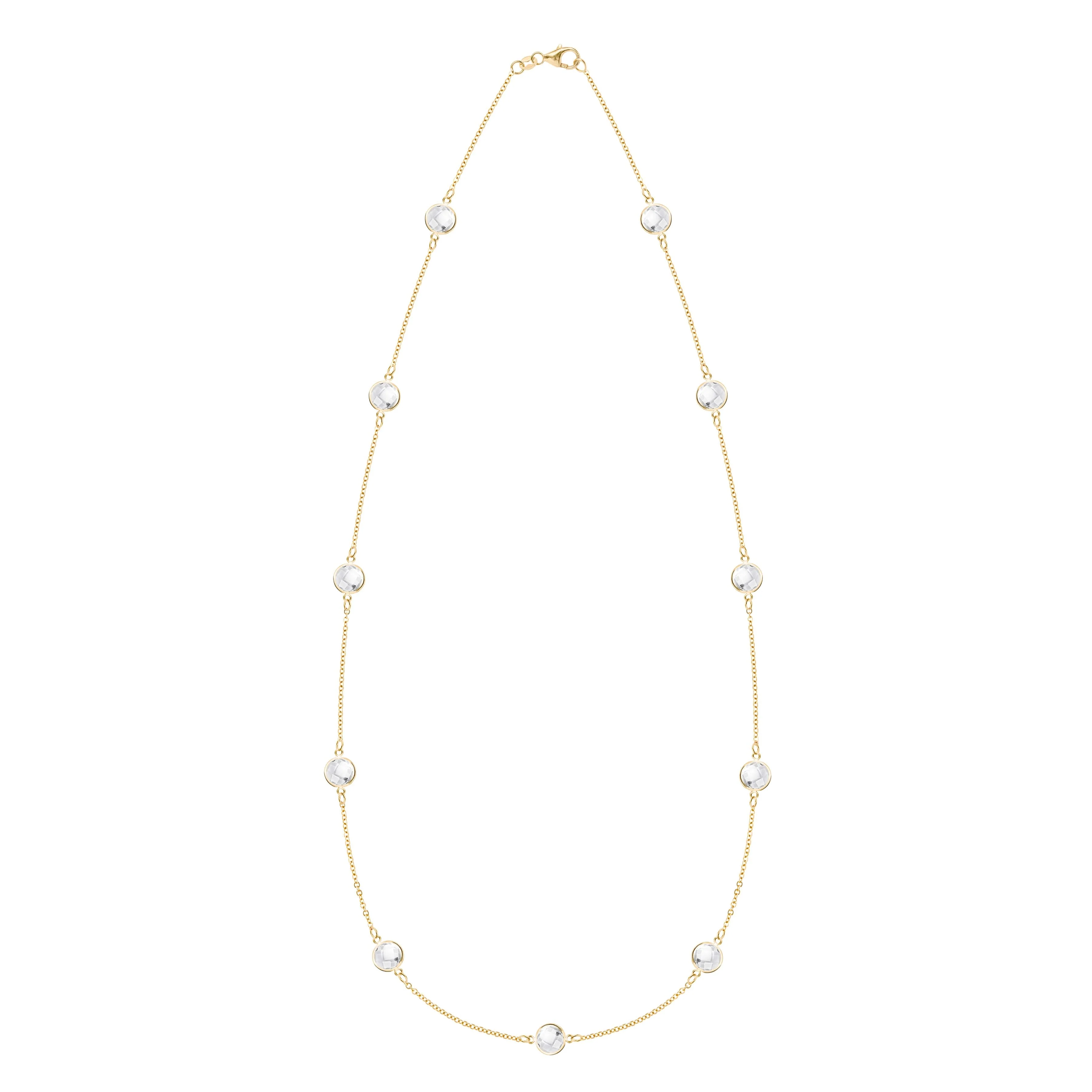 Bayberry Grand 11 Birthstone Necklace in 14k Gold