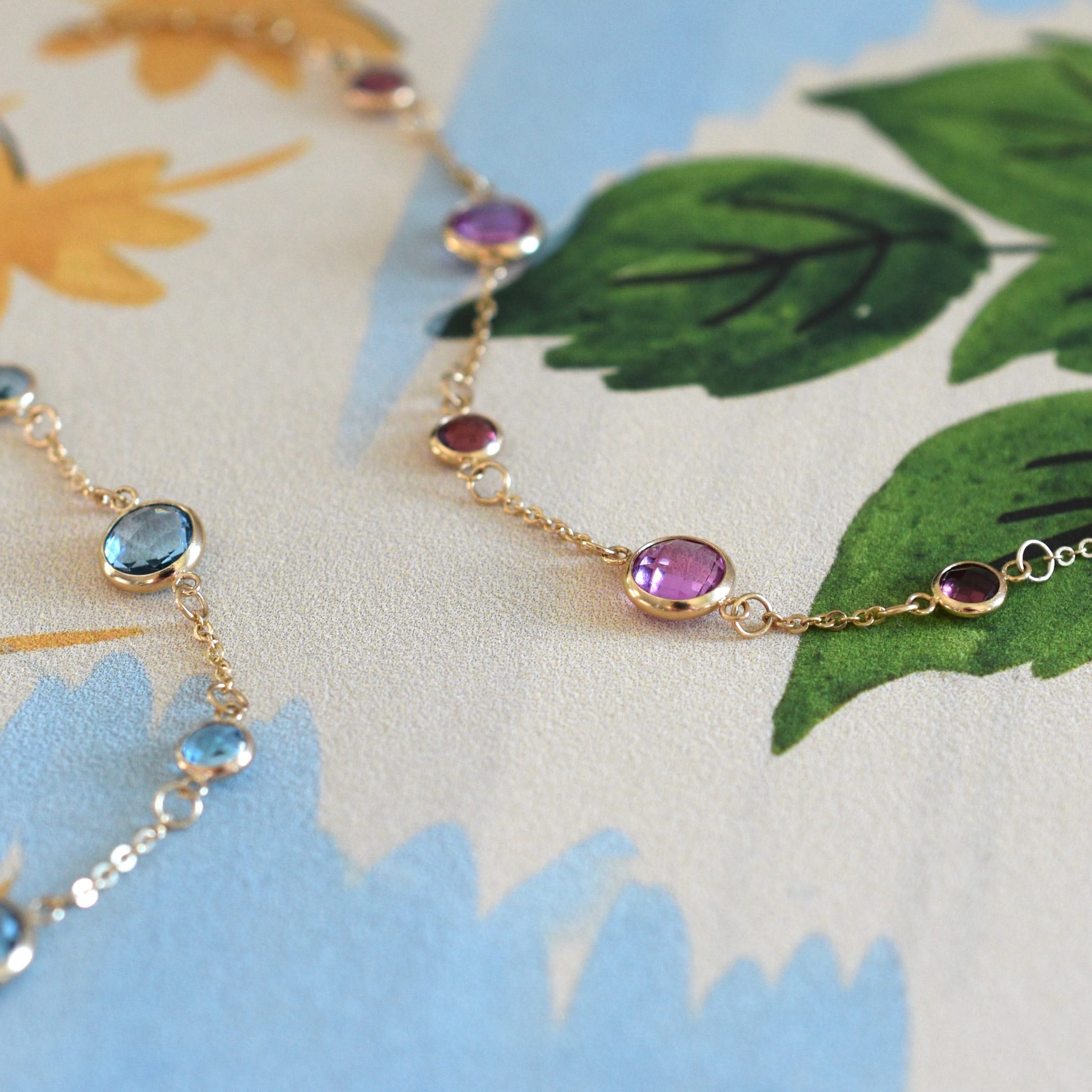 Bayberry Grand & Petite 11 Stone Necklace in 14k Gold - Image 7