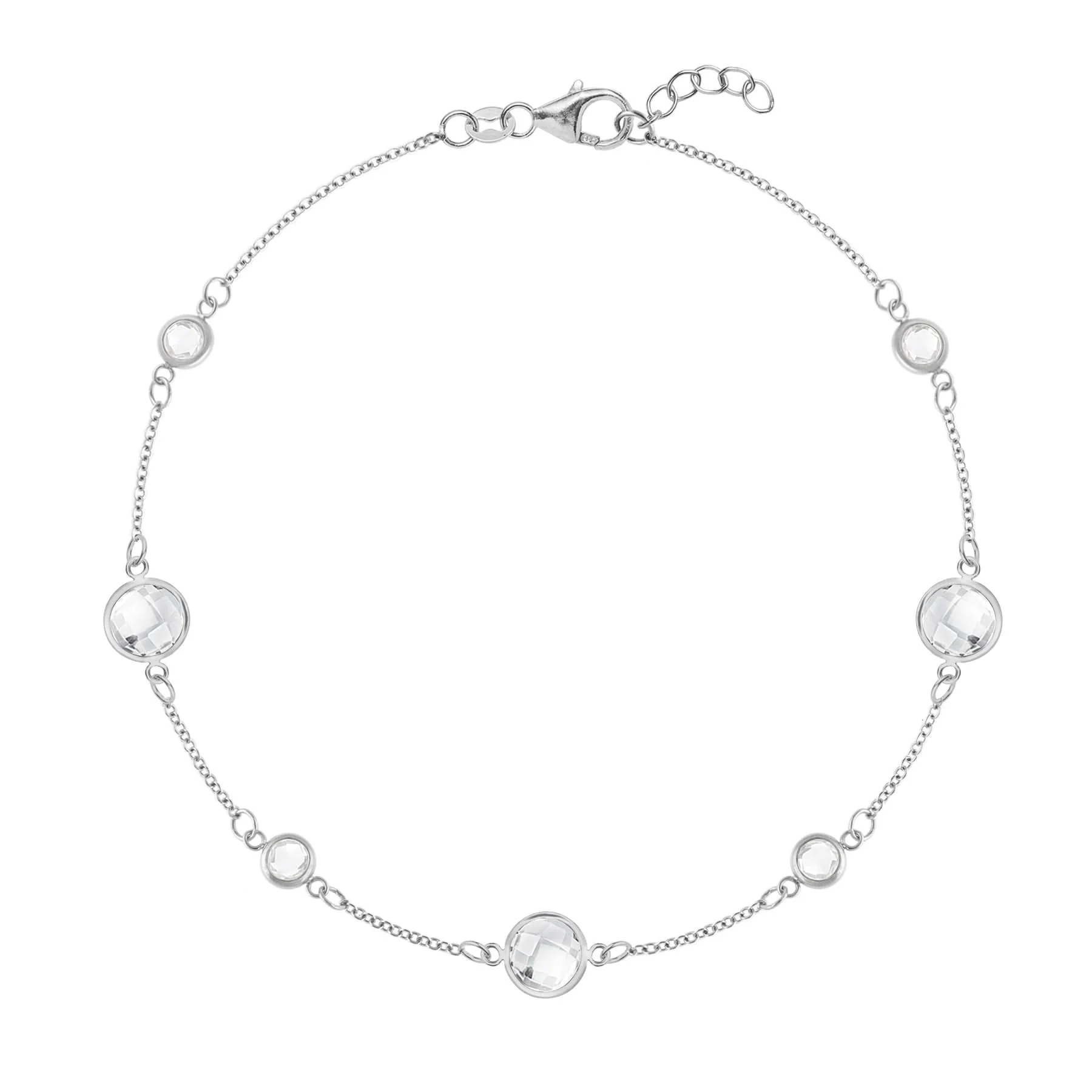 Bayberry Grand & Petite 7 Birthstone Bracelet in 14k Gold - Image 5
