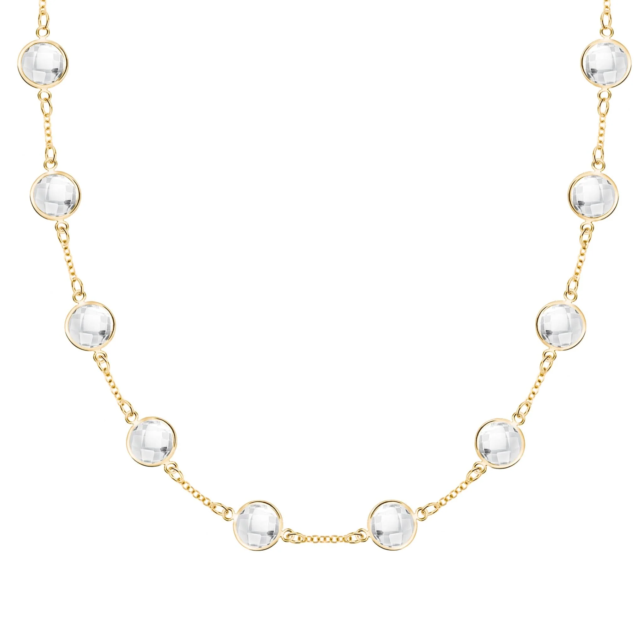 Grand 10 Birthstone Necklace in 14k Gold
